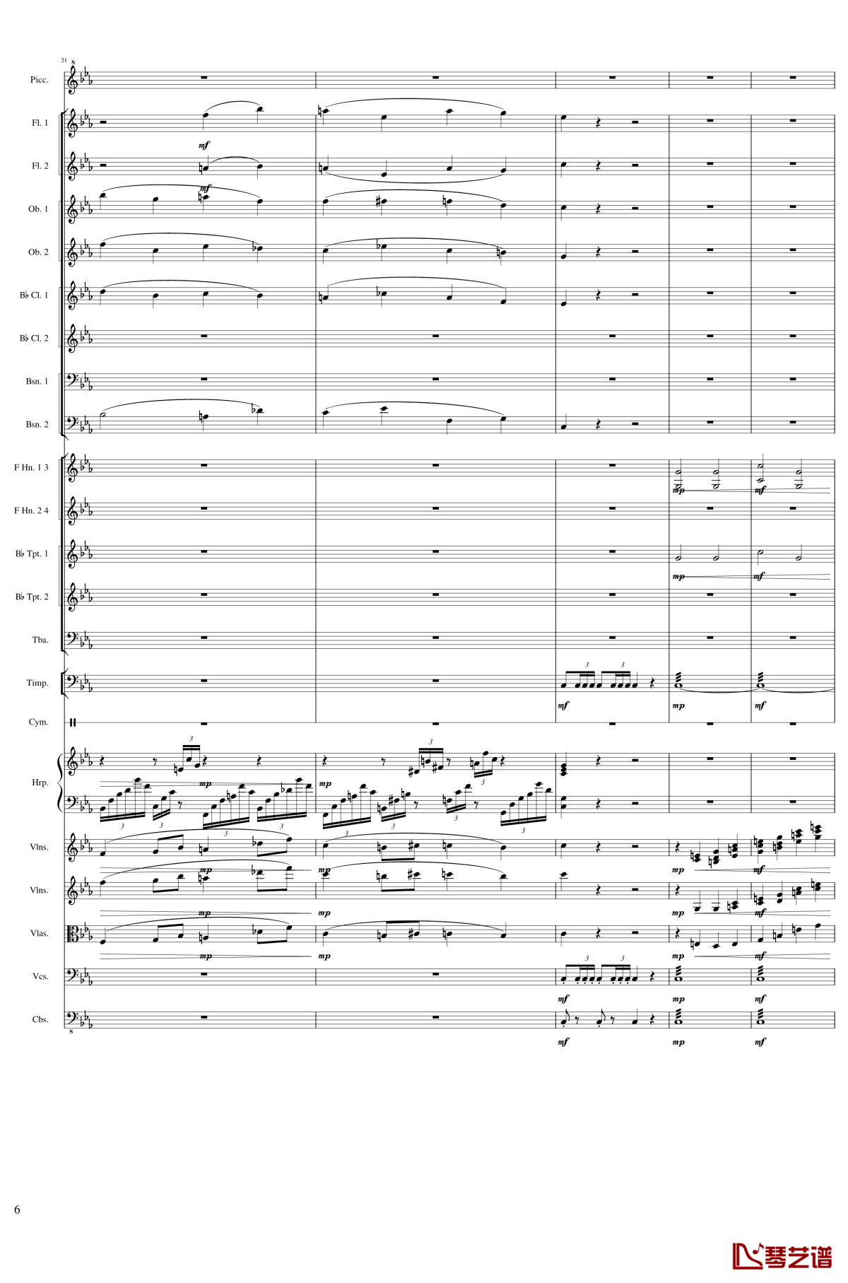 symphonic poem no.2, op.65钢琴谱-一个球6