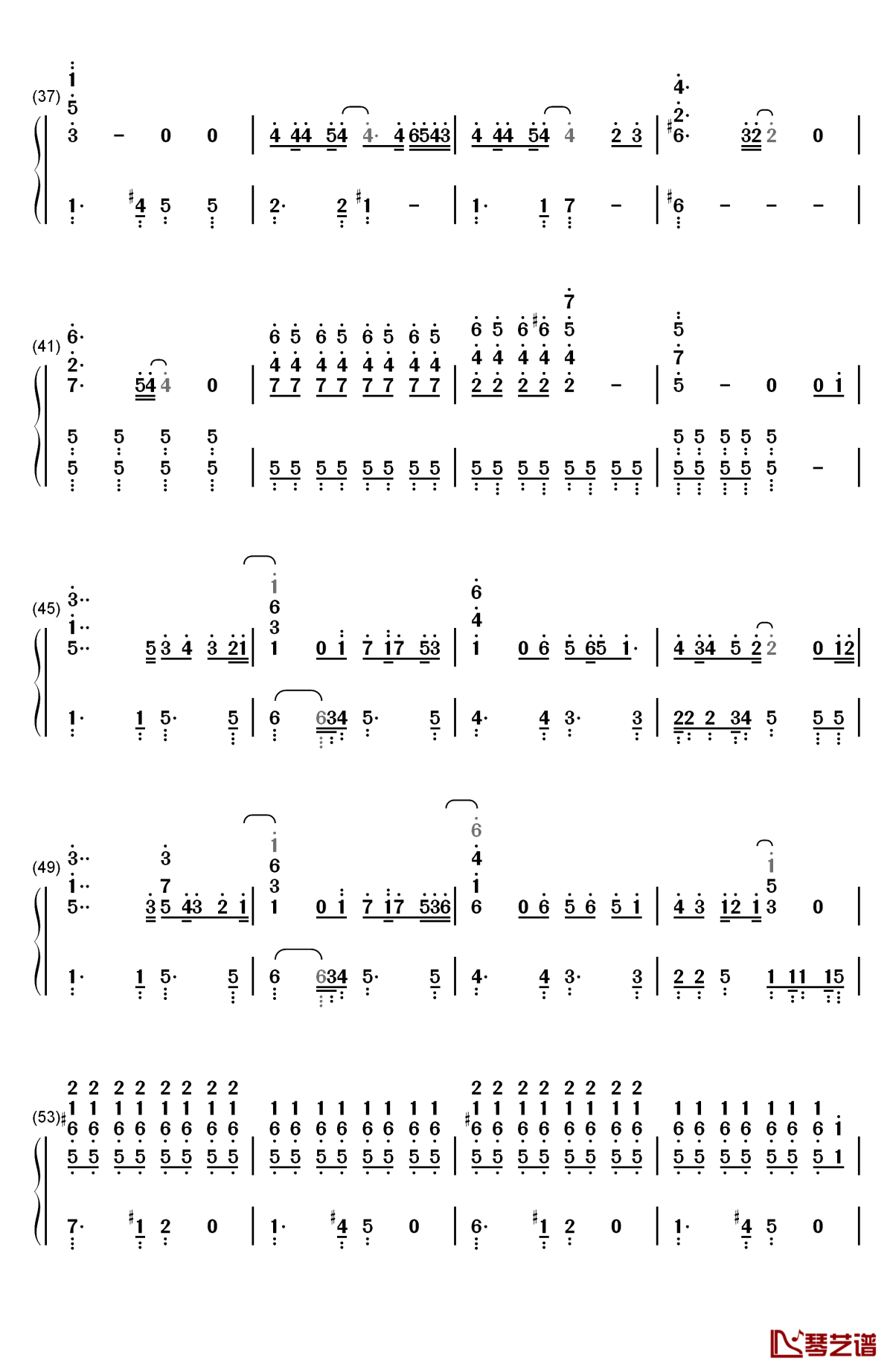 来吧甜蜜的死亡钢琴简谱-数字双手-arianne3