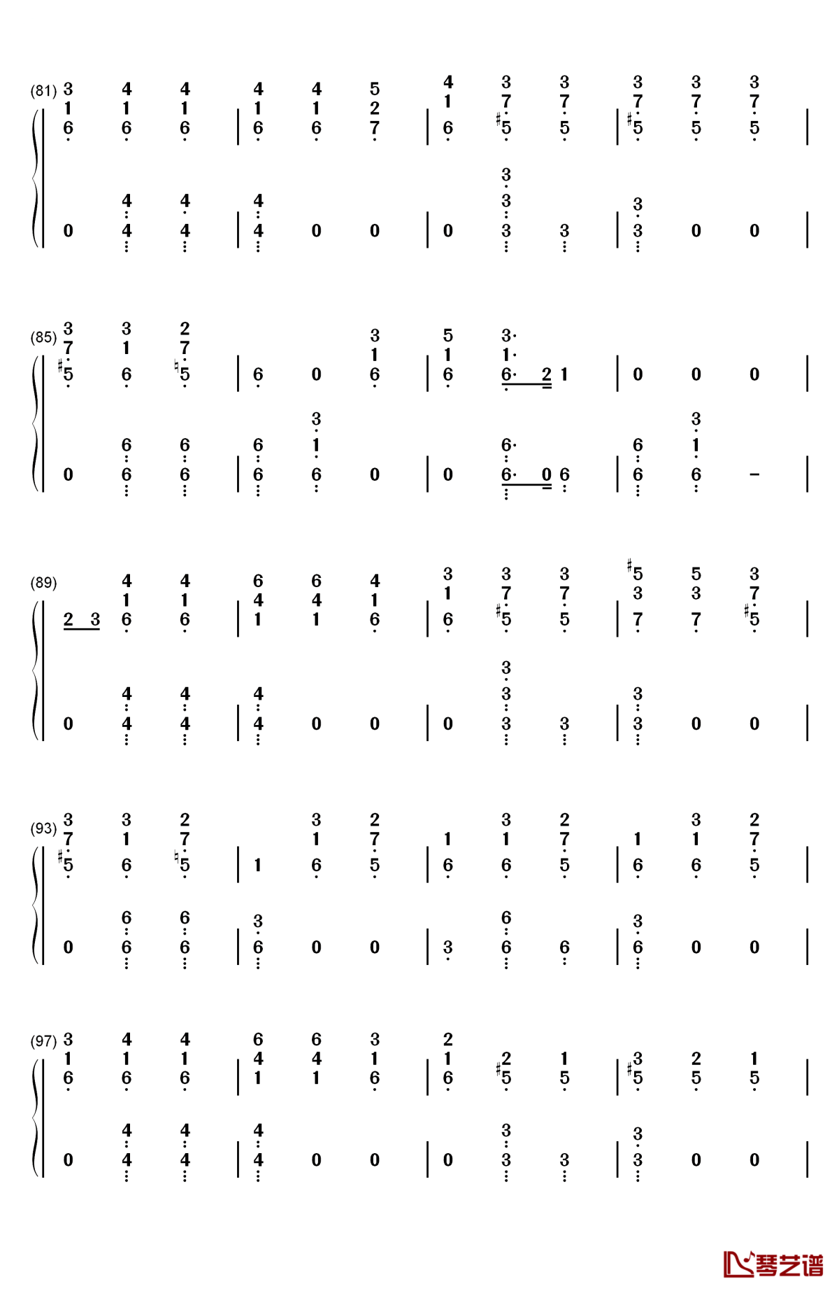 king of the clouds钢琴简谱-数字双手-panic! at the disco5