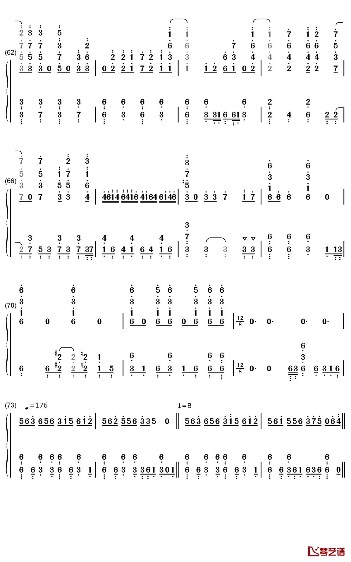 graphite diamond钢琴简谱-数字双手-may'n5