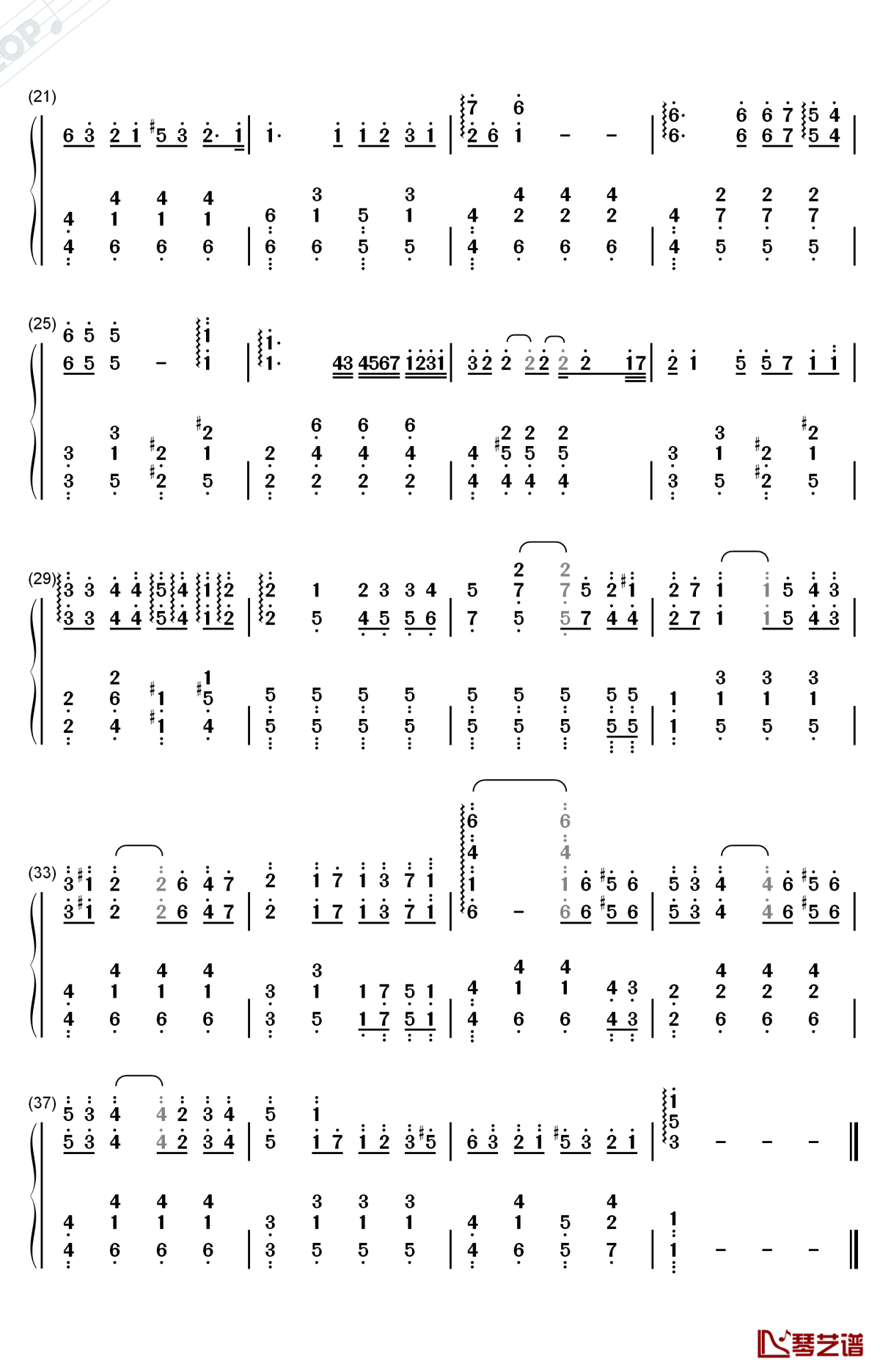 passion钢琴简谱-数字双手-徐载赫2