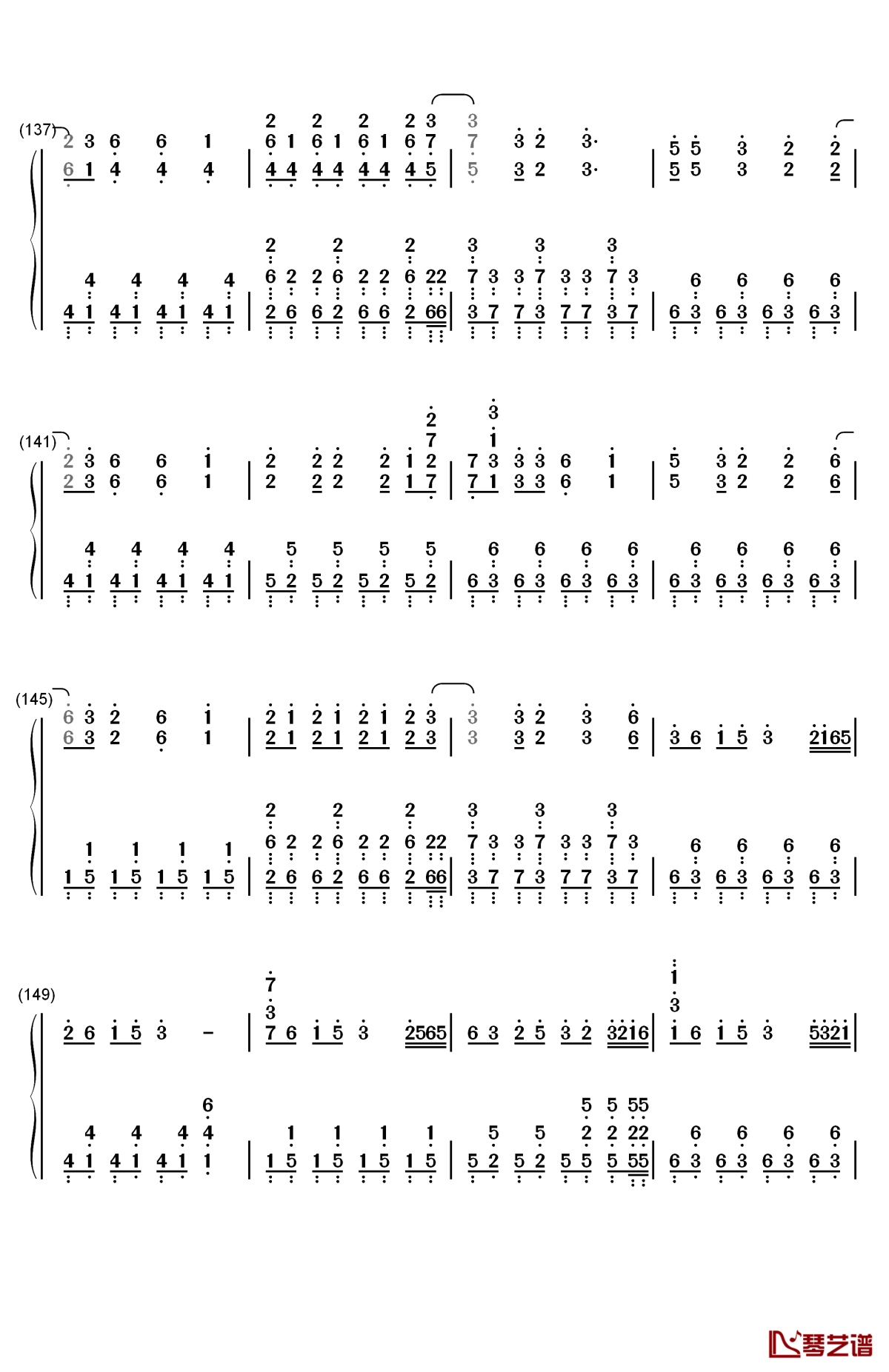 逆浪千秋钢琴简谱-数字双手-言和9