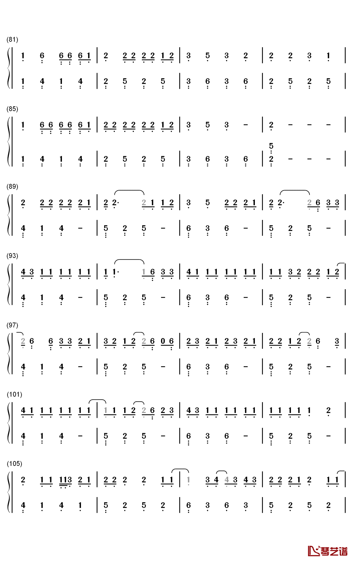 caramelo钢琴简谱-数字双手-ozuna4