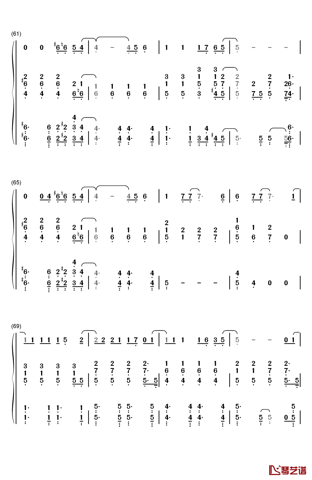 25 minutes钢琴简谱-数字双手-michael learns to rock6