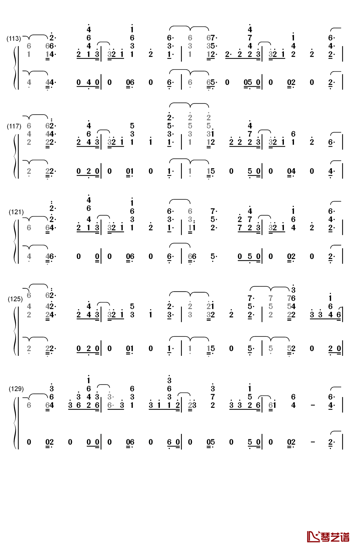 end game钢琴简谱-数字双手-taylor swift6