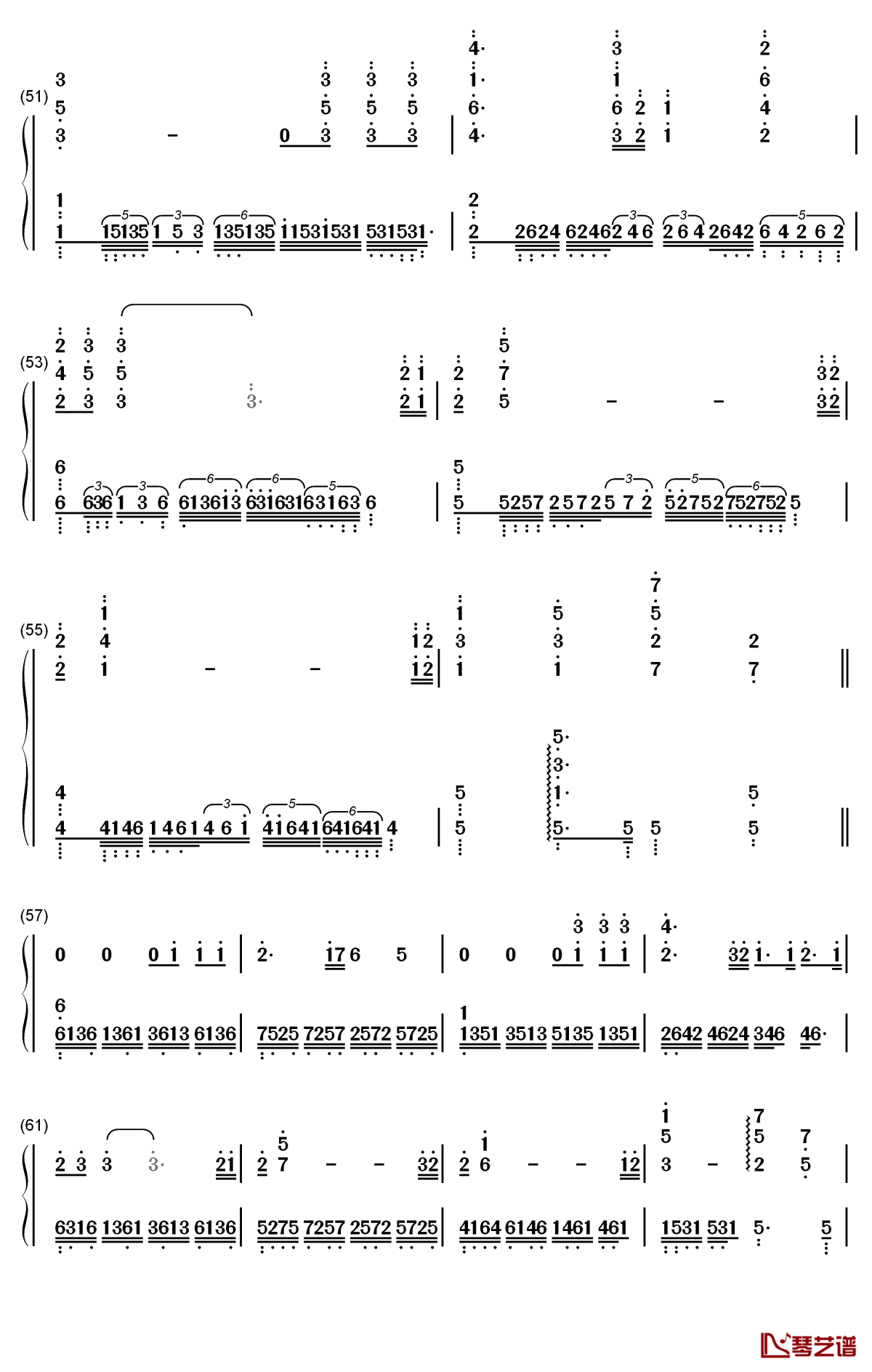 hanezeve caradhina钢琴简谱-数字双手-kevin penkin4