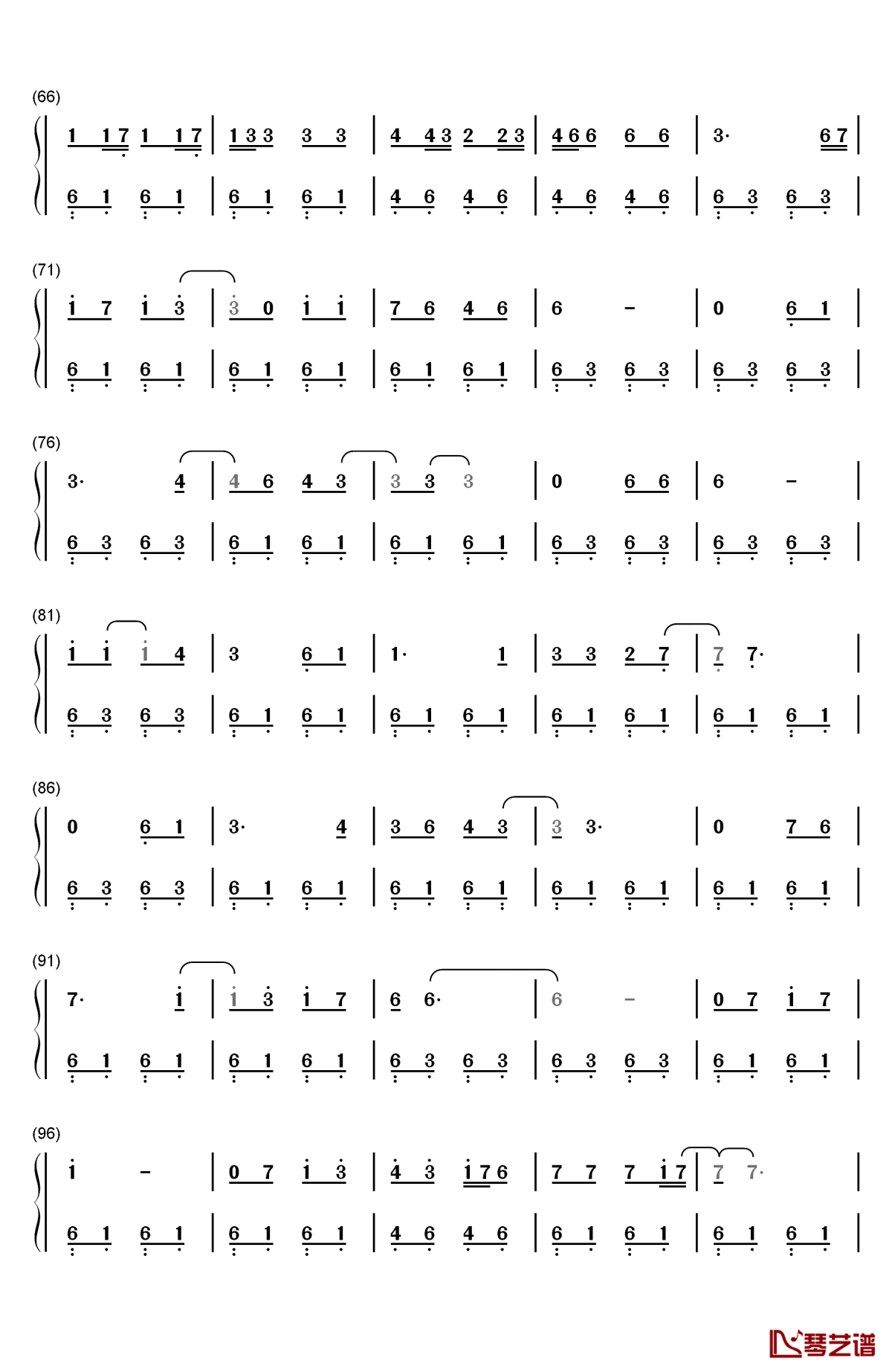 なみだの操钢琴简谱-数字双手-殿さまキングス3