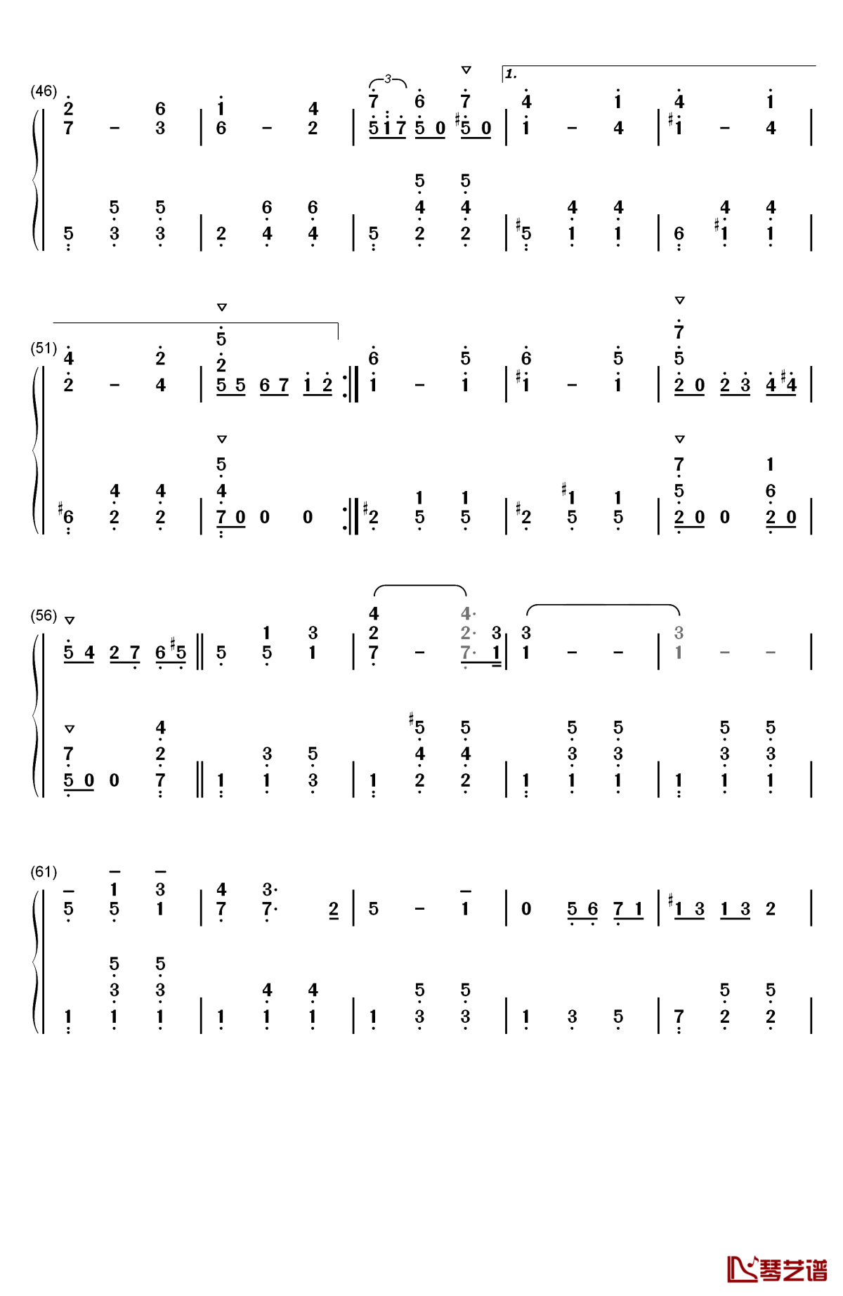 waltz of the flowers钢琴简谱-数字双手-柴可夫斯基3