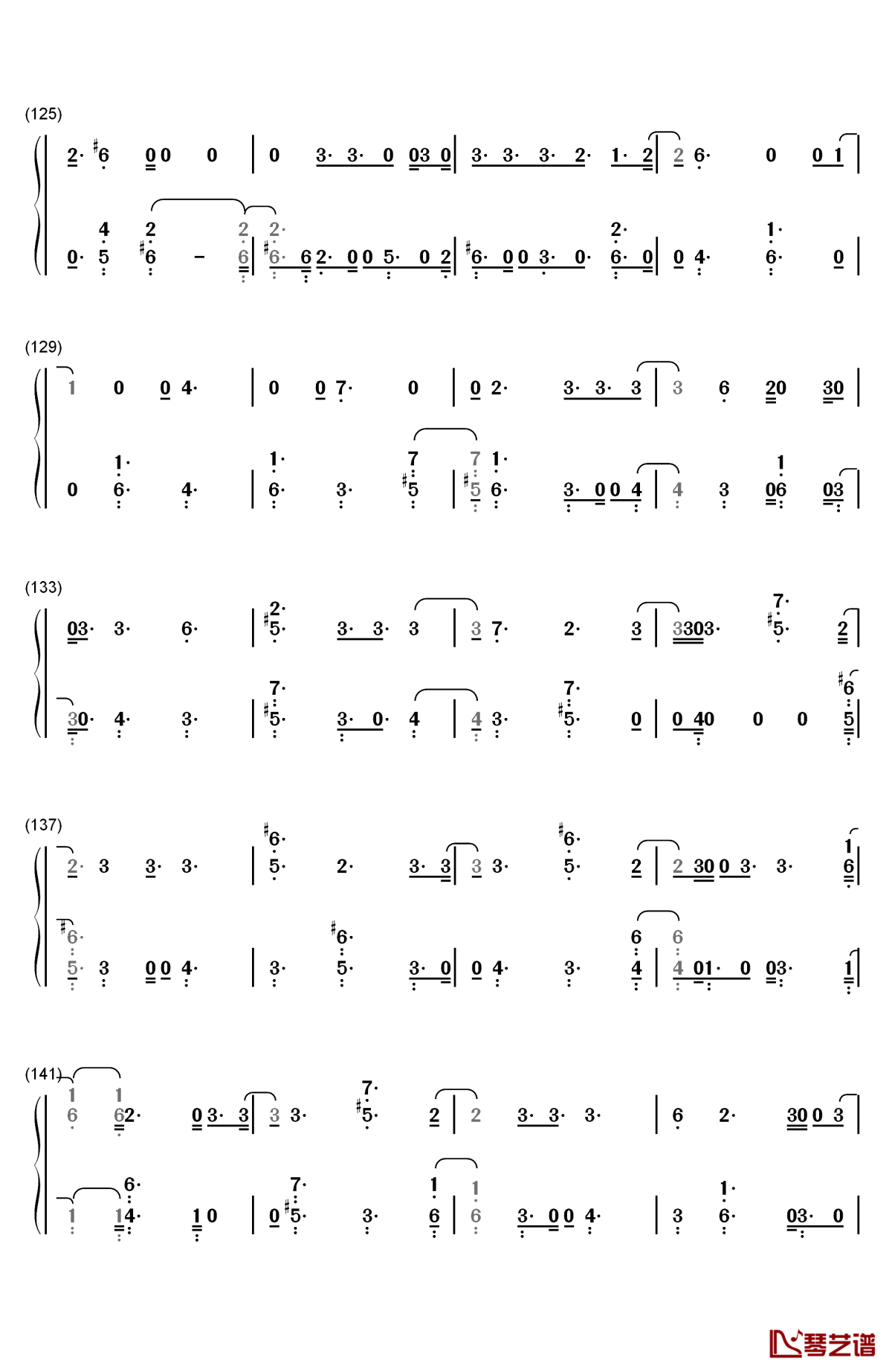 summer bummer钢琴简谱-数字双手-lana del rey7