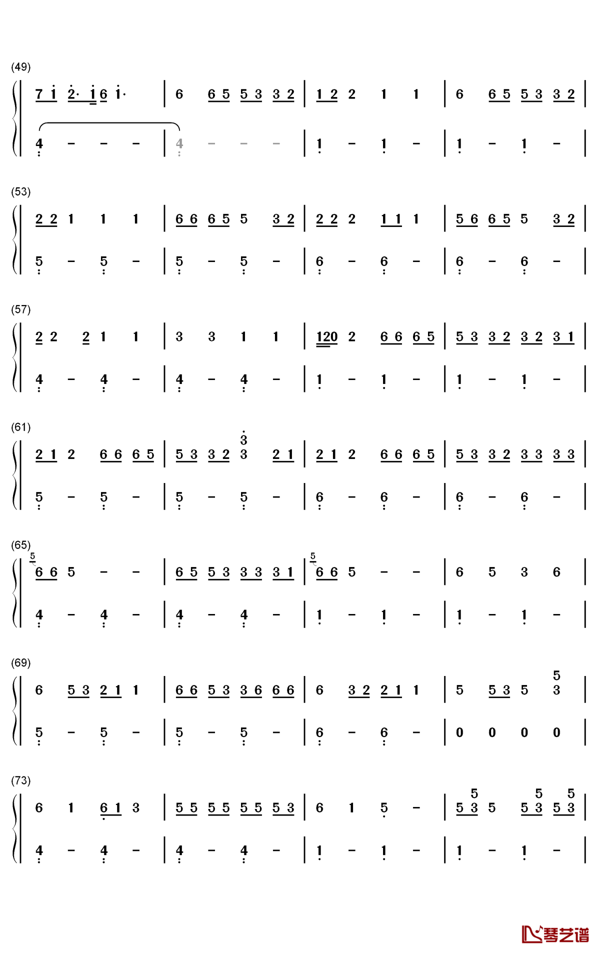 toosie slide钢琴简谱-数字双手-drake3