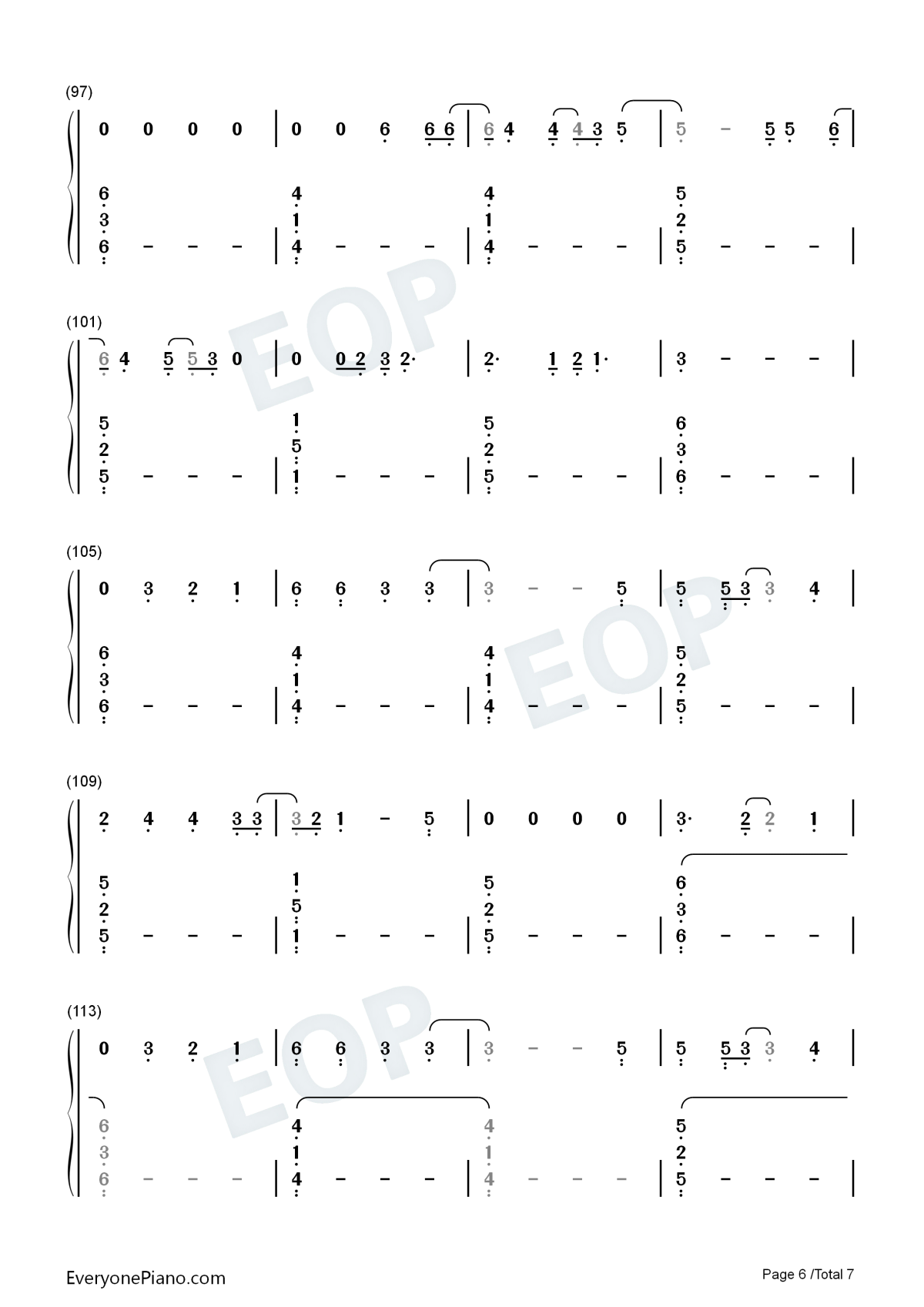 six feet apart钢琴简谱-数字双手-luke combs6