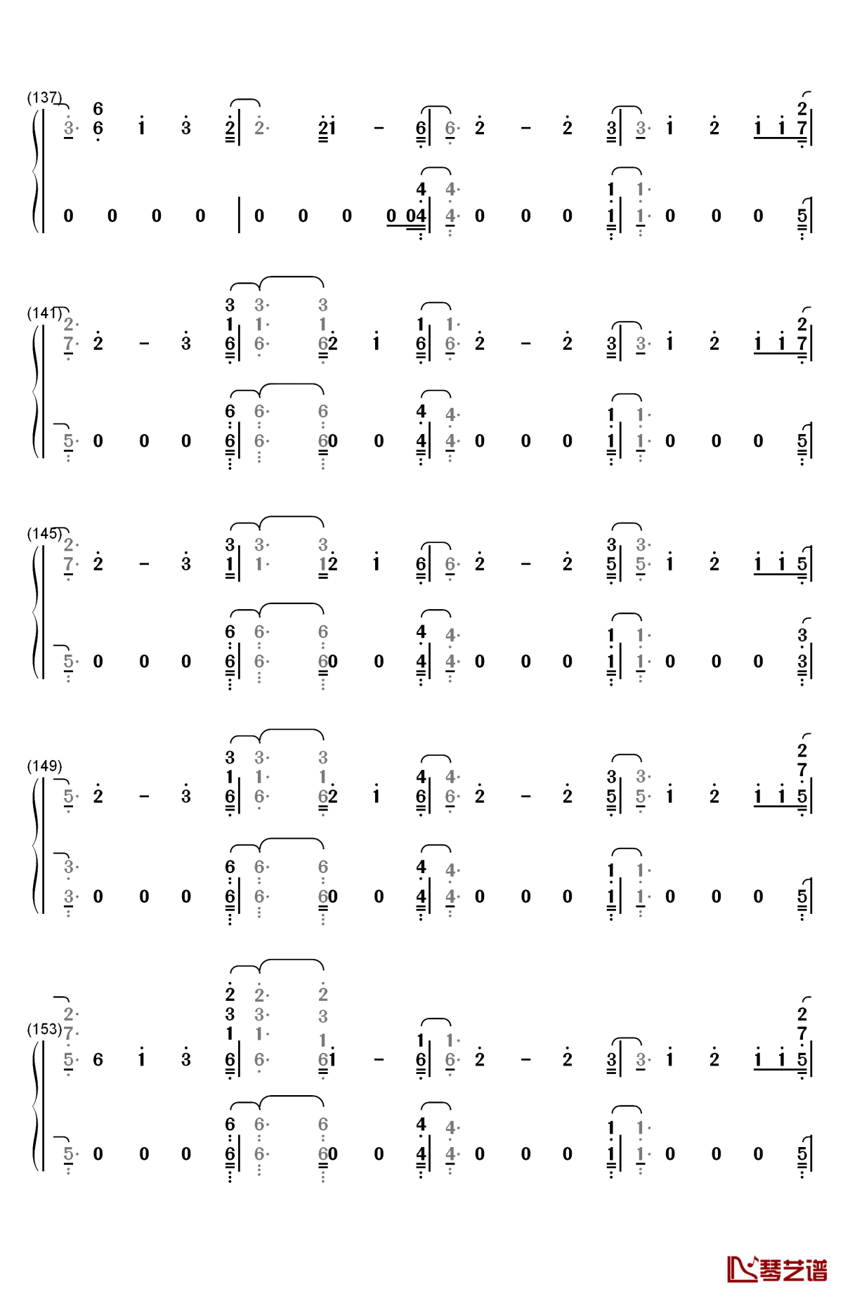 stargazing钢琴简谱-数字双手-kygo7