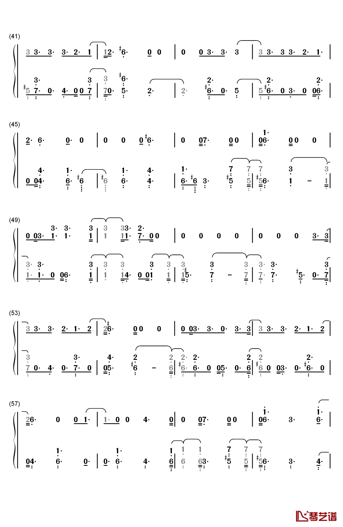 summer bummer钢琴简谱-数字双手-lana del rey3