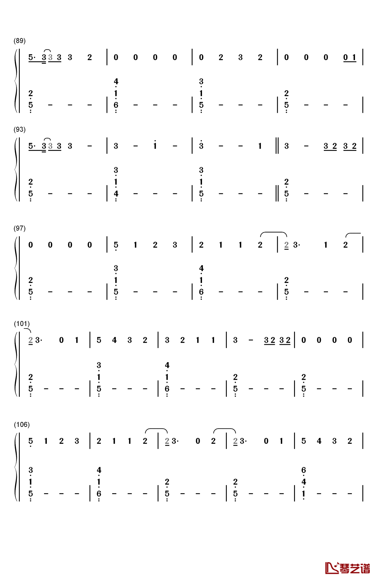 say something loving钢琴简谱-数字双手-the xx5