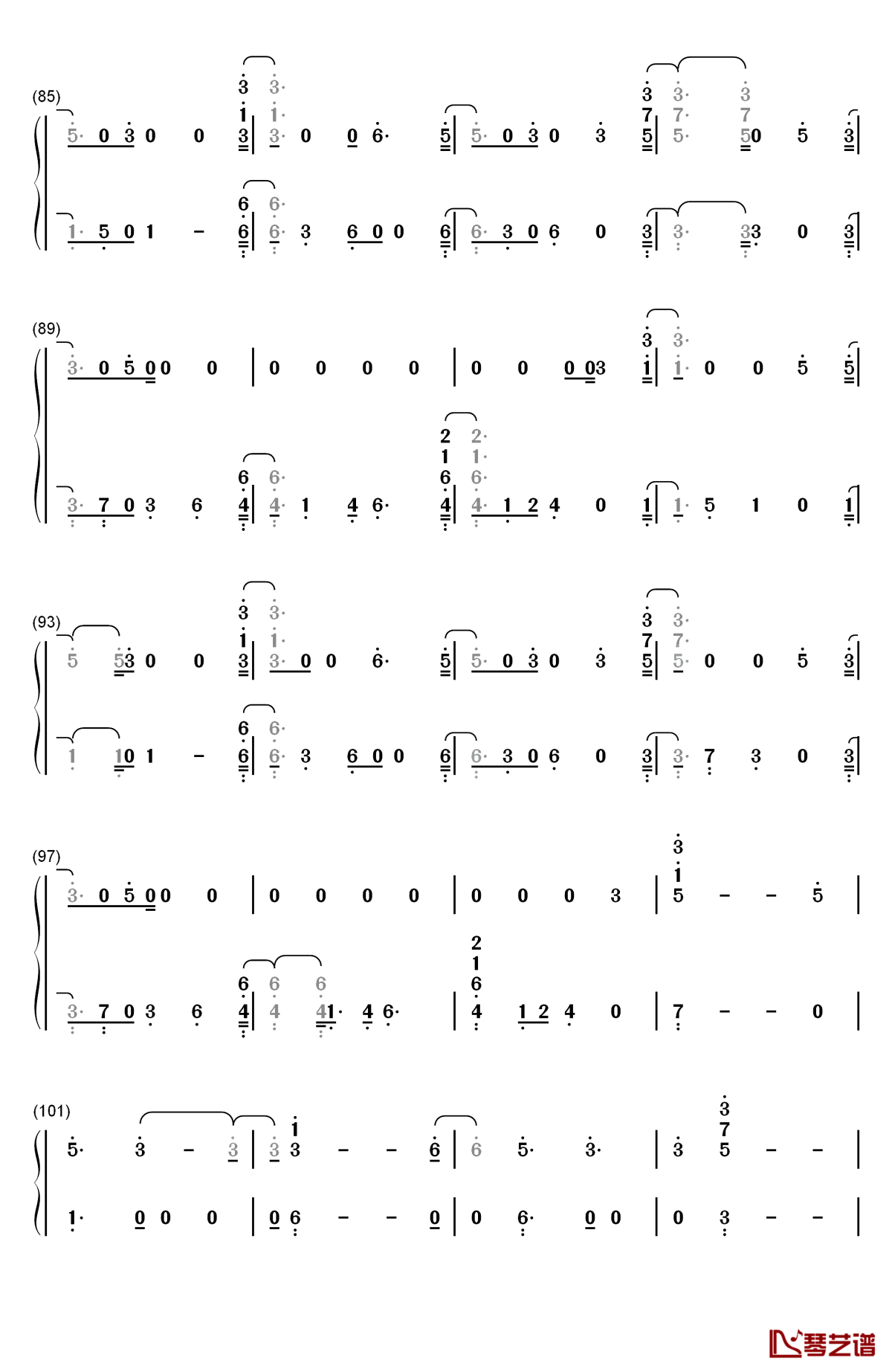 yeah right钢琴简谱-数字双手-joji5