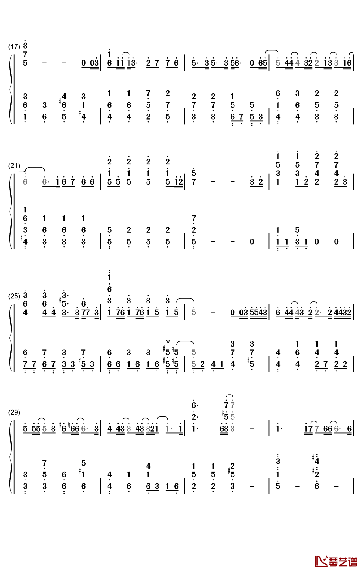 異人たちの時間钢琴简谱-数字双手-楠木灯2