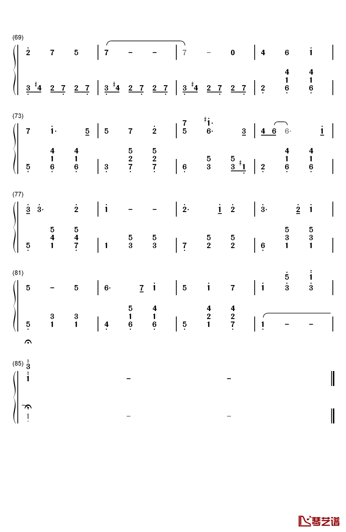 rainbow connection钢琴简谱-数字双手-kermit the frog4