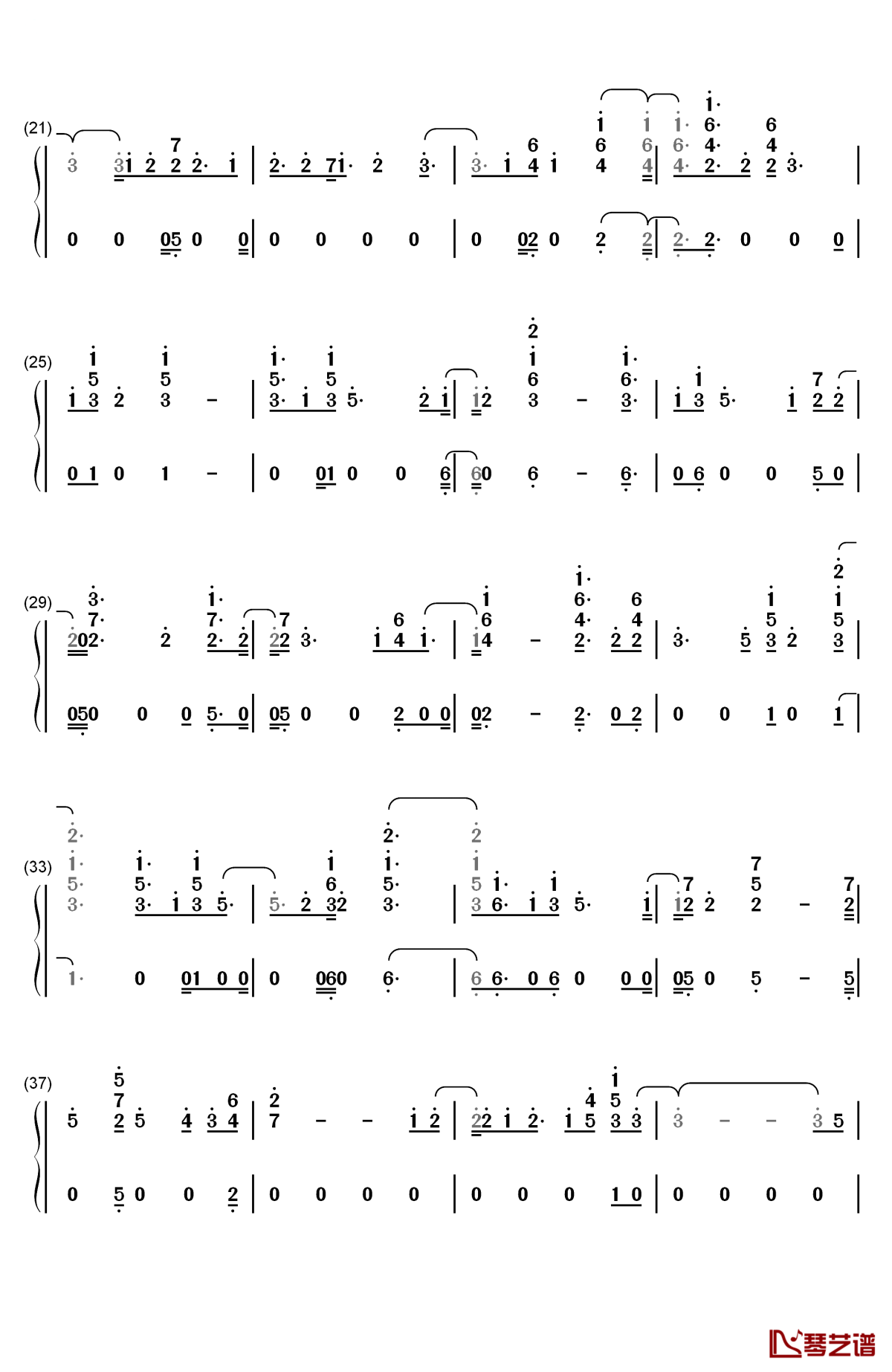 mamita钢琴简谱-数字双手-cnco2