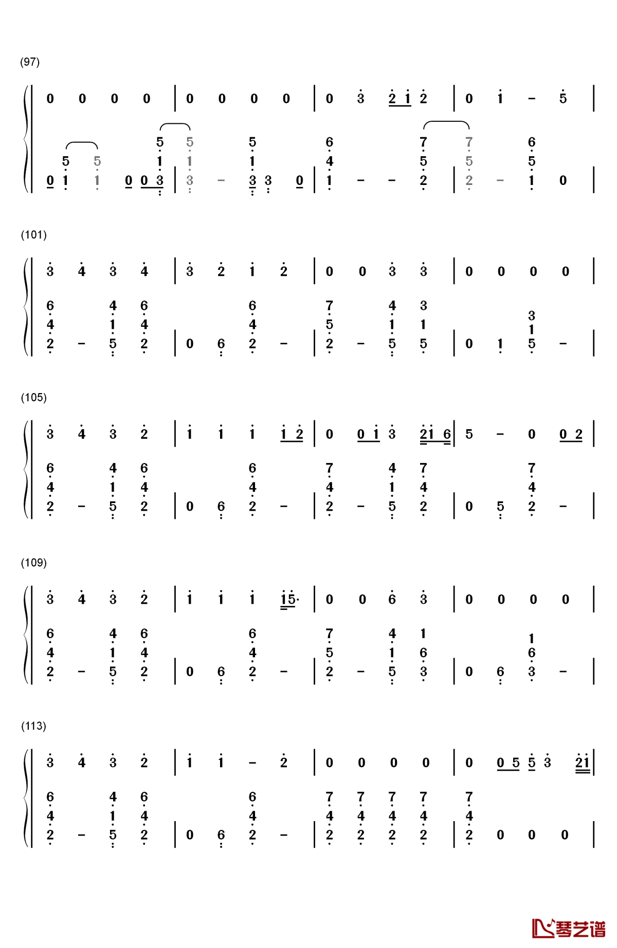 thinking out loud钢琴简谱-数字双手-ed sheeran6