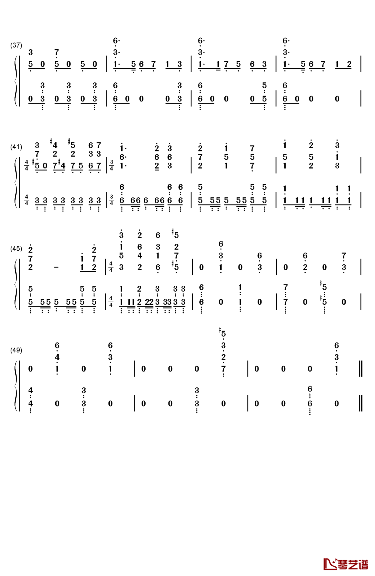 the medallion calls钢琴简谱-数字双手-hans zimmer3