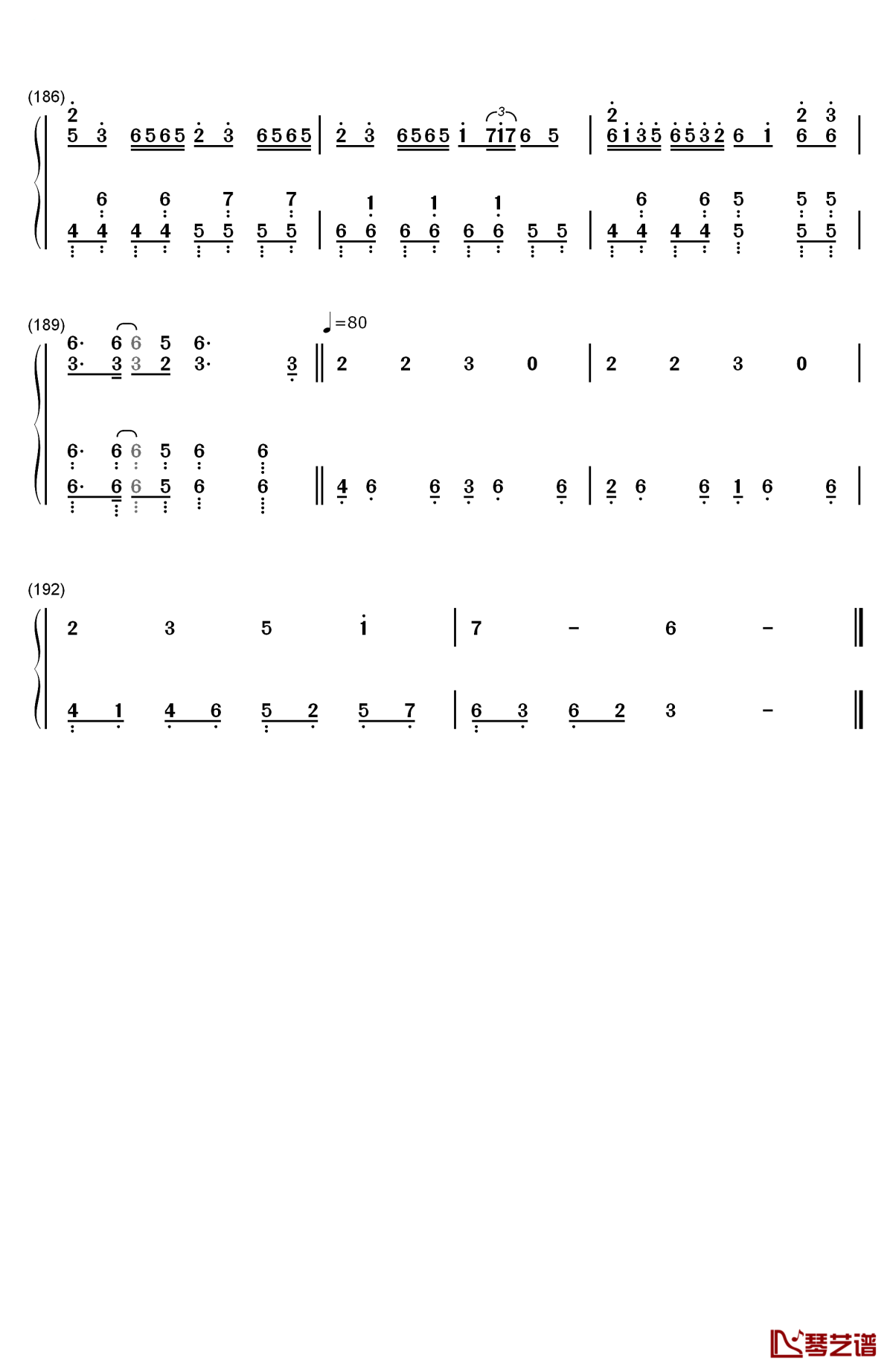 千本樱变奏钢琴简谱-数字双手-初音ミク10