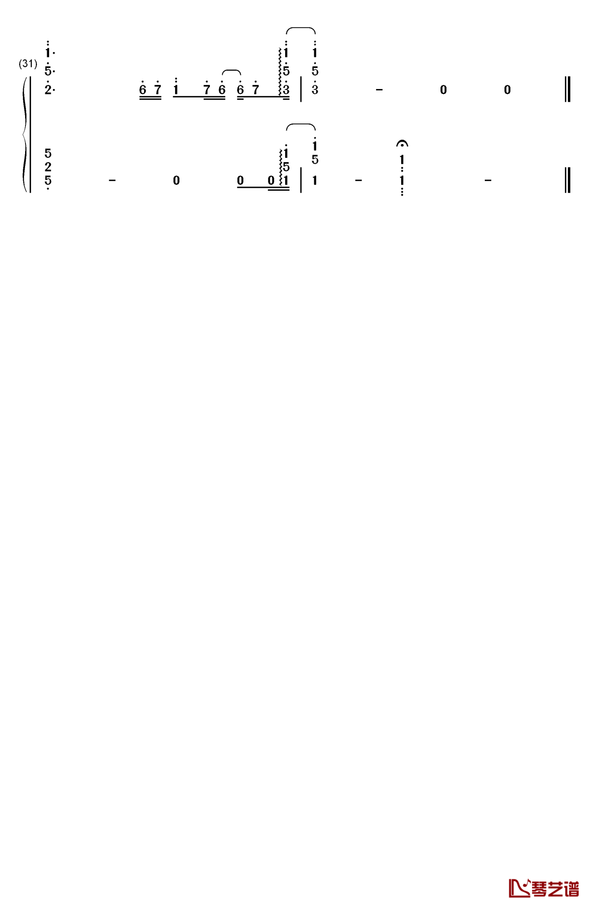 トモシビ钢琴简谱-数字双手-suara3