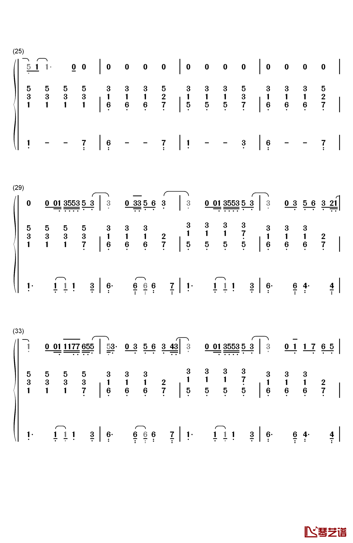 just a little bit of your heart钢琴简谱-数字双手-ariana grande3