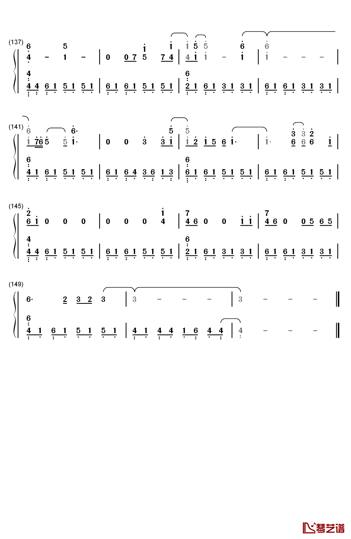 turning tables钢琴简谱-数字双手-adele8