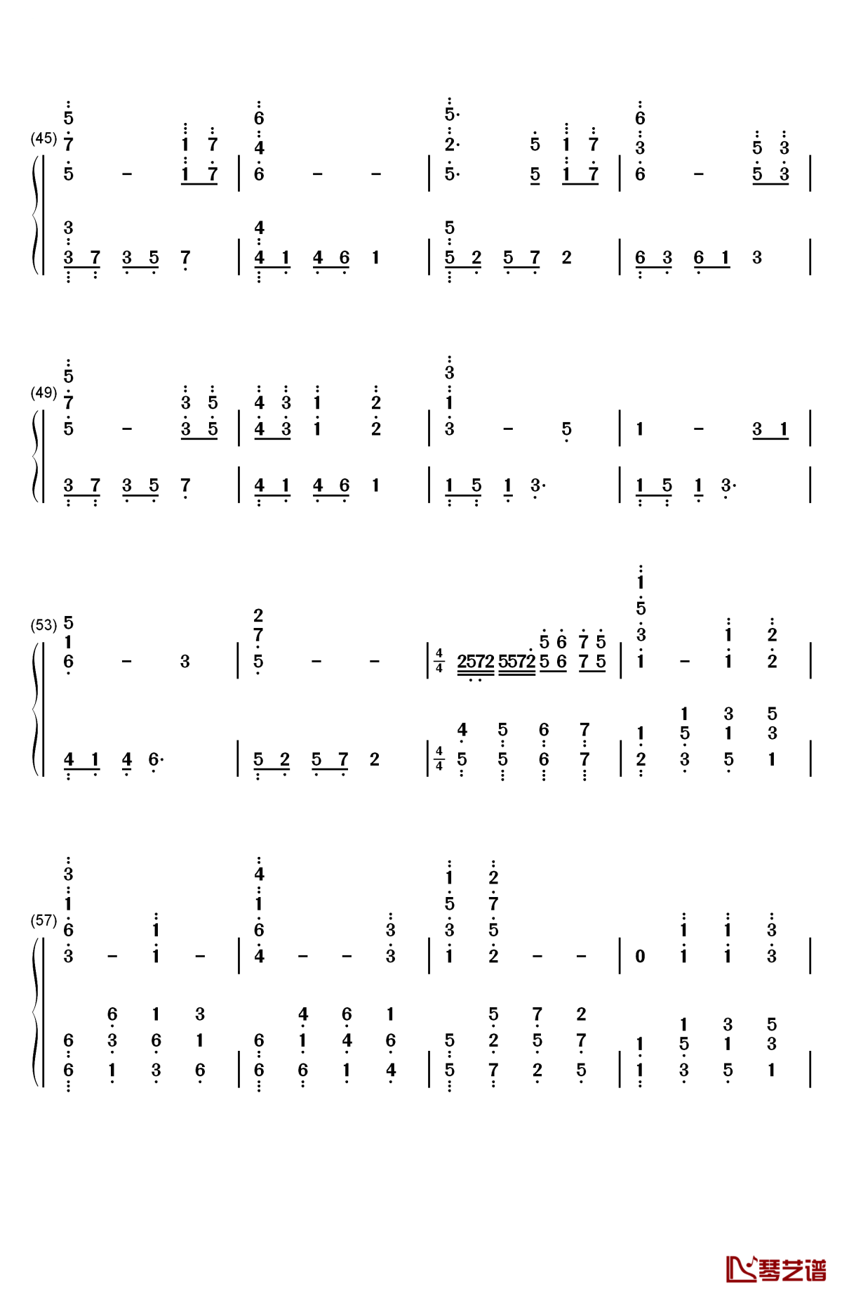 the ludlows 钢琴简谱-数字双手-james horner3