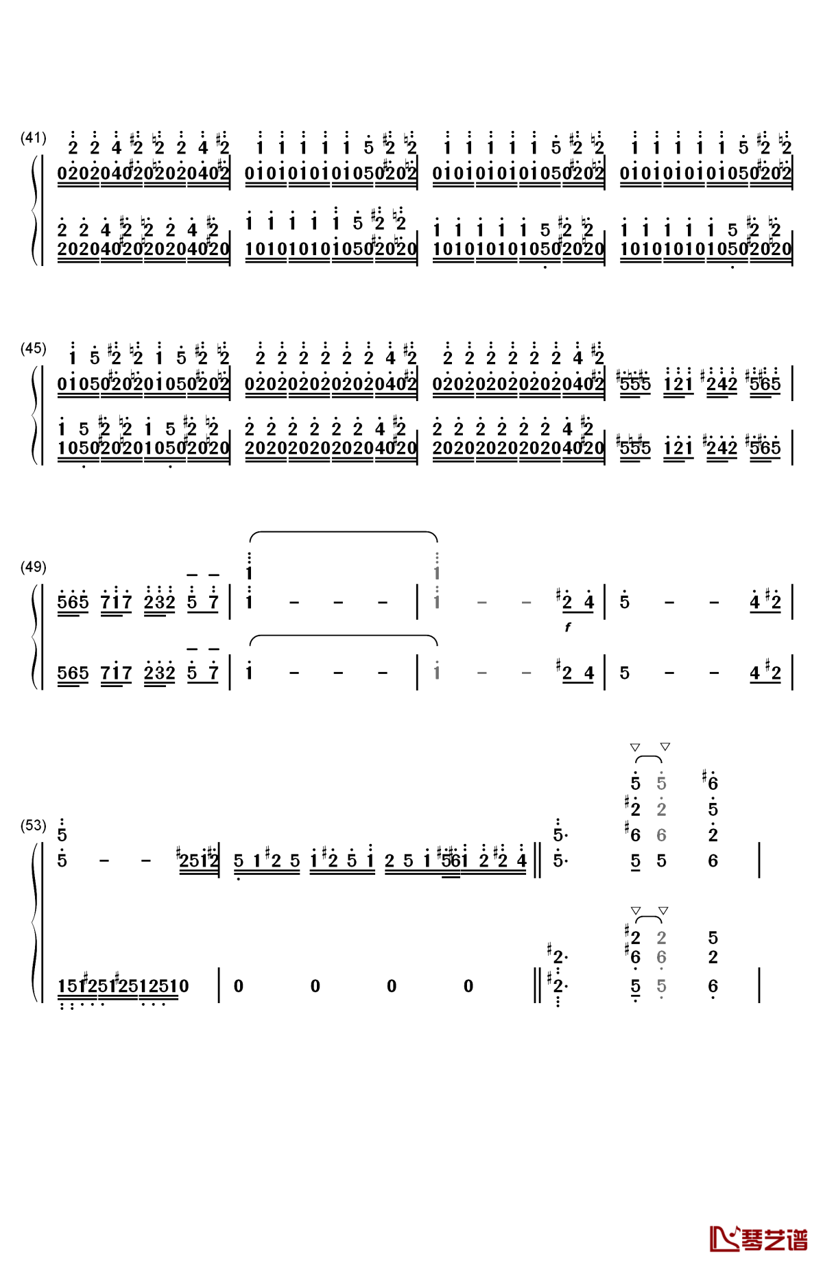 蜂鸟（kolibre）钢琴简谱-数字双手-马克西姆 maksim3