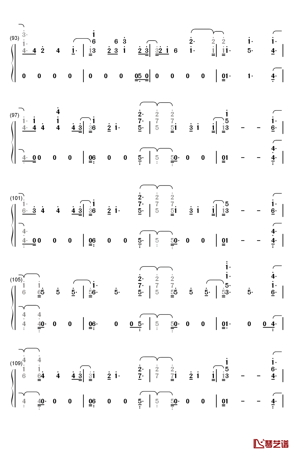 don't say you love me钢琴简谱-数字双手-fifth harmony5