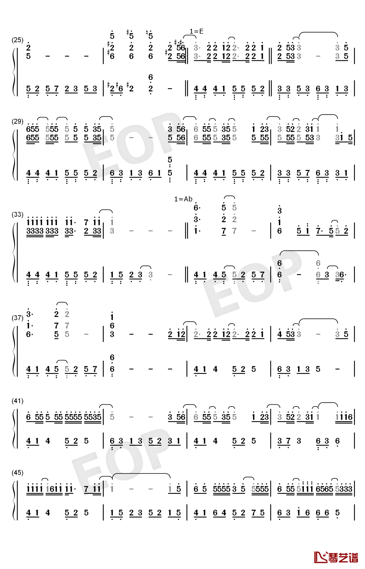 僕が死のうと思ったのは钢琴简谱-数字双手-中岛美嘉2