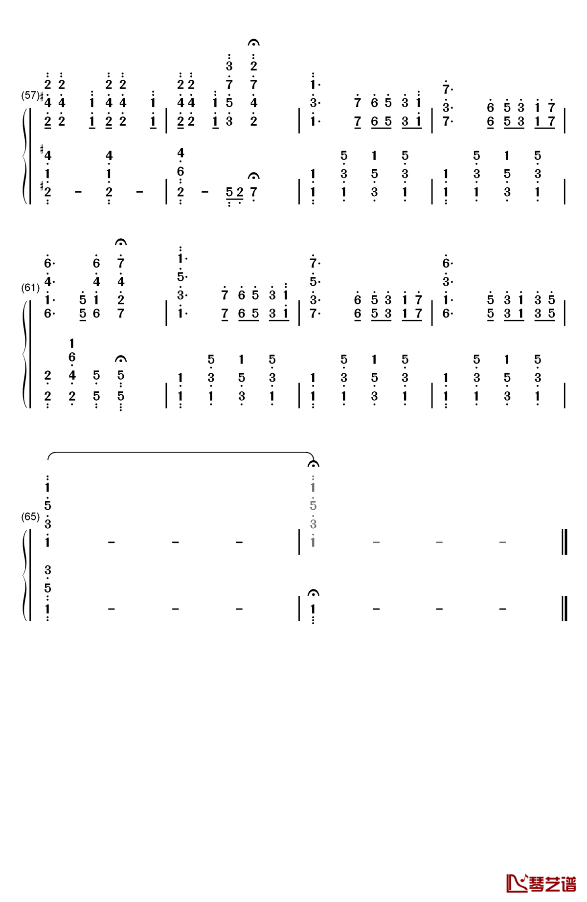 la vie en rose钢琴简谱-数字双手-edith piaf4