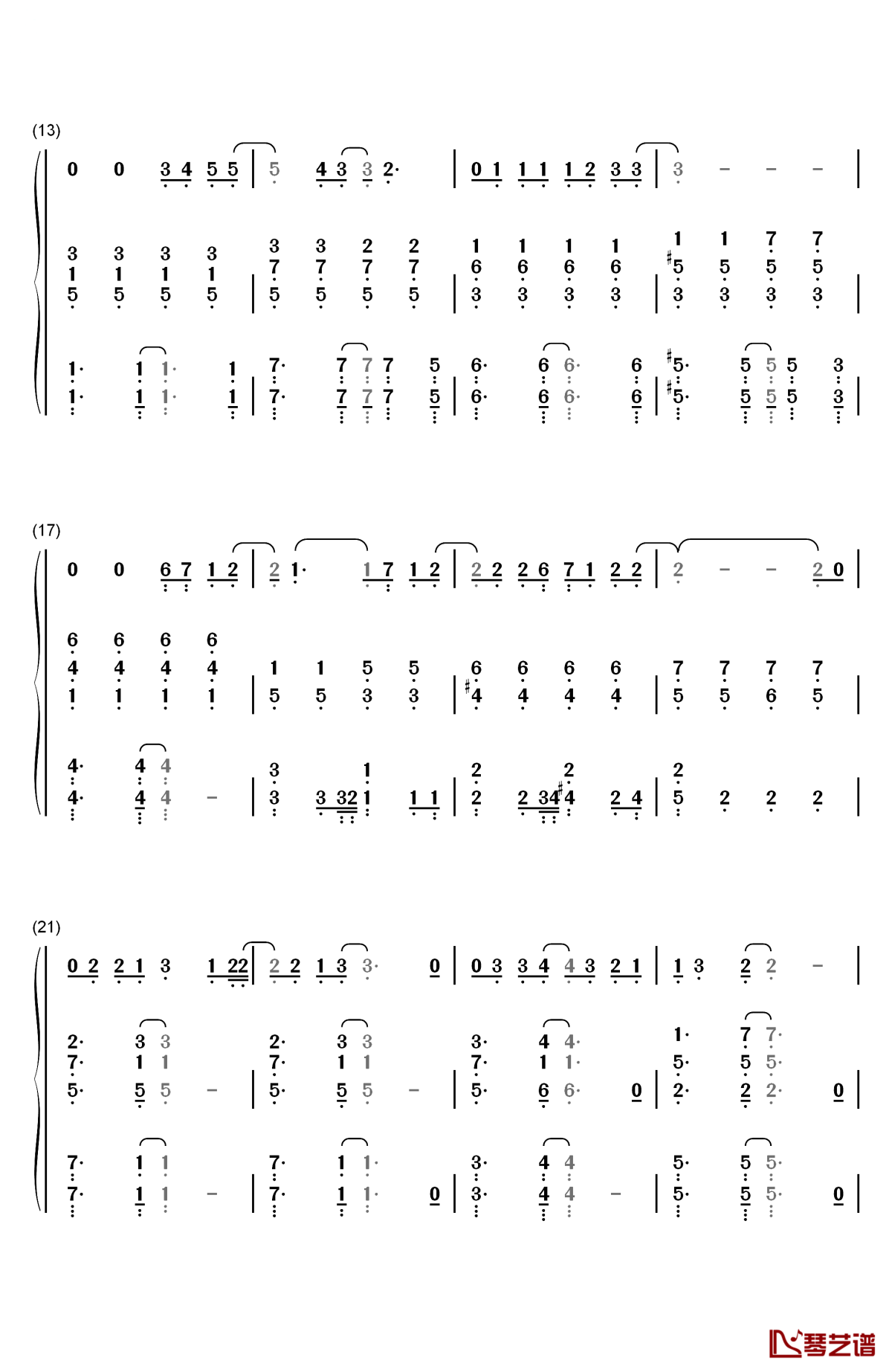 25 minutes钢琴简谱-数字双手-michael learns to rock2