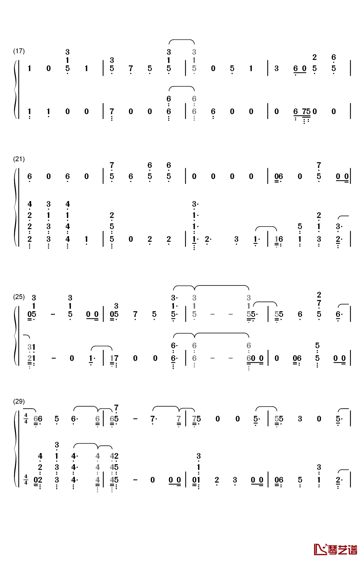 morning light钢琴简谱-数字双手-justin timberlake alicia keys2