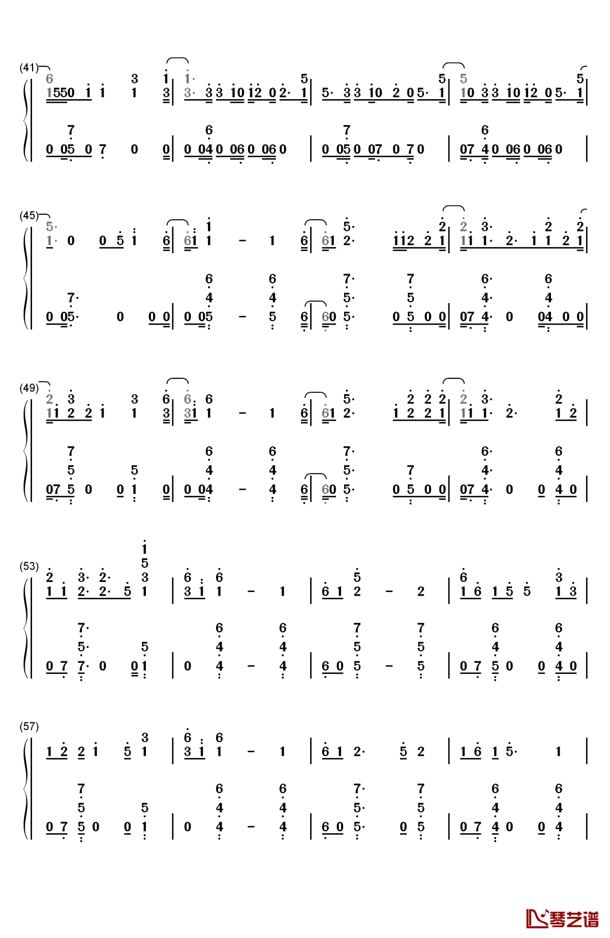 bad at love钢琴简谱-数字双手-halsey3