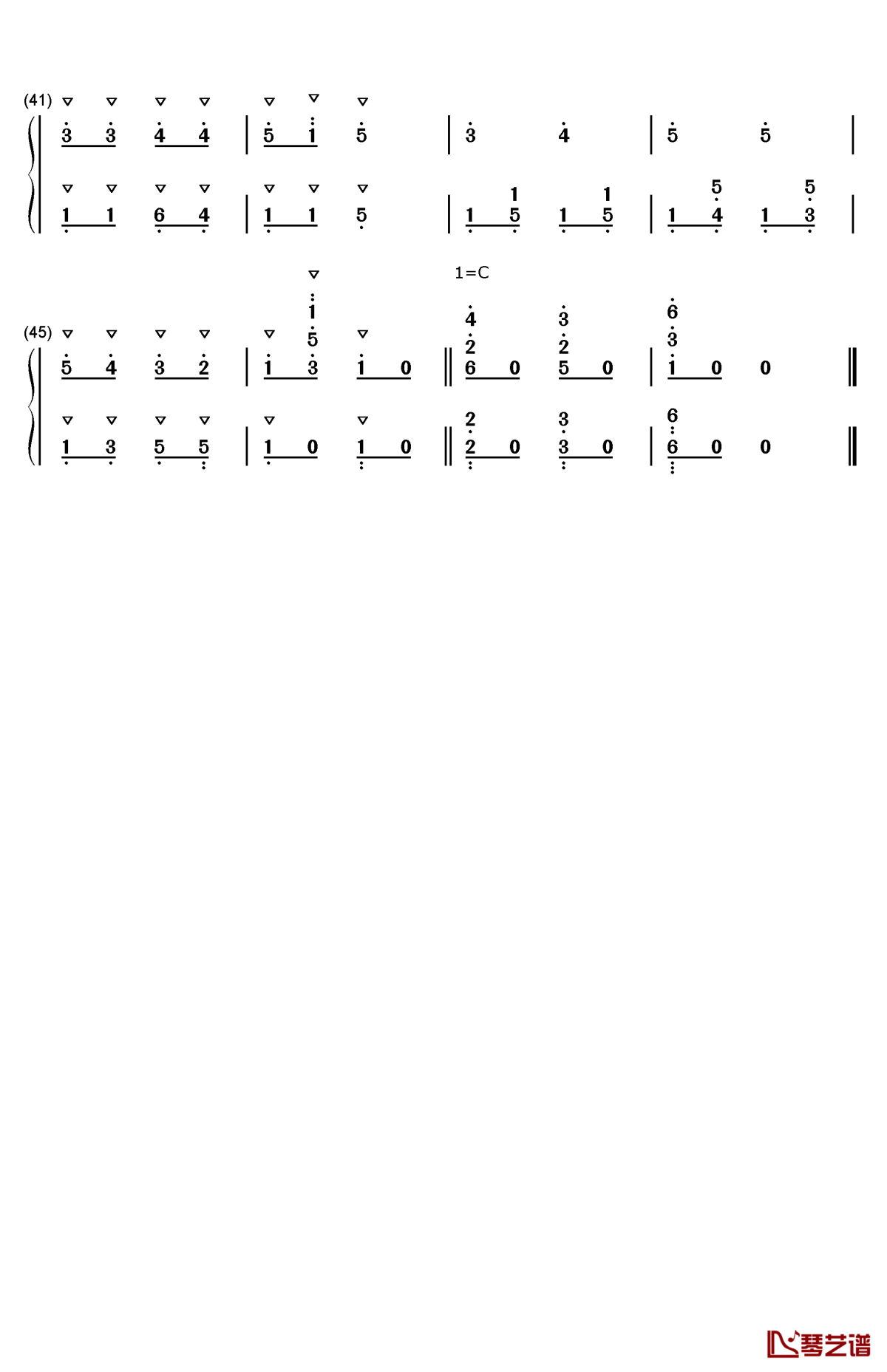 匈牙利舞曲第五号钢琴简谱-数字双手-约翰内斯•勃拉姆斯（johannes brahms）3