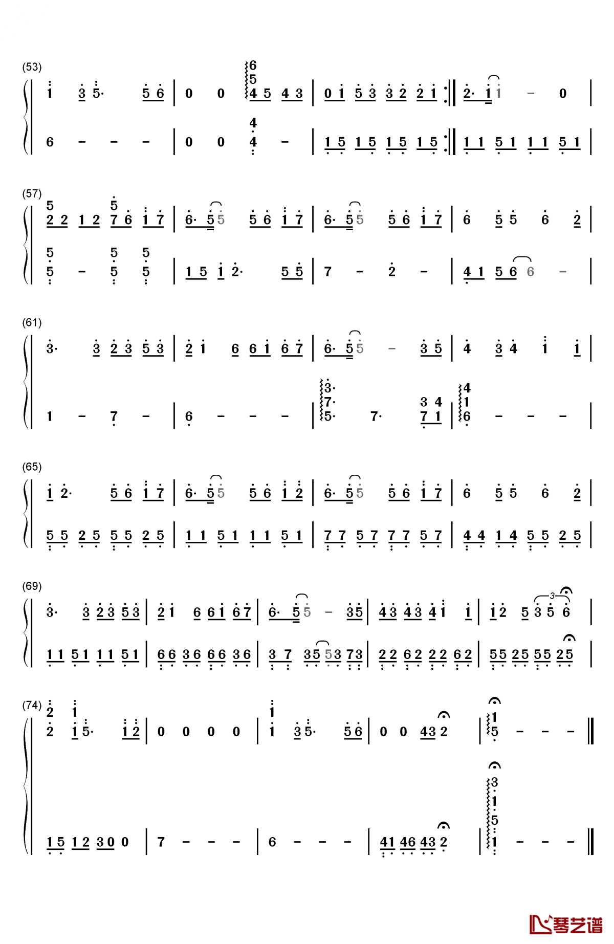 我们都被忘了钢琴简谱-数字双手-谢安琪3