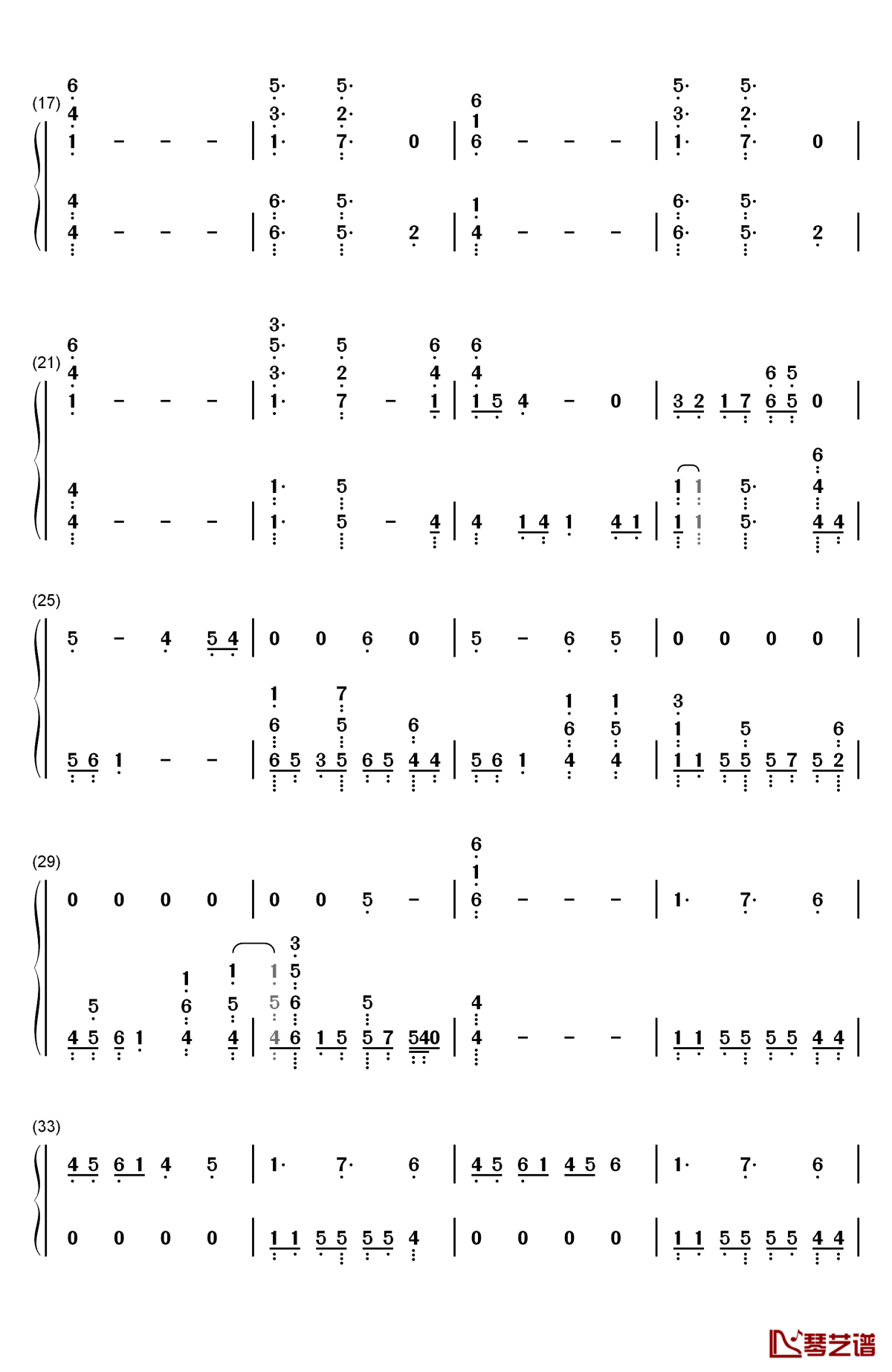 the middle钢琴简谱-数字双手-zedd maren morris grey2