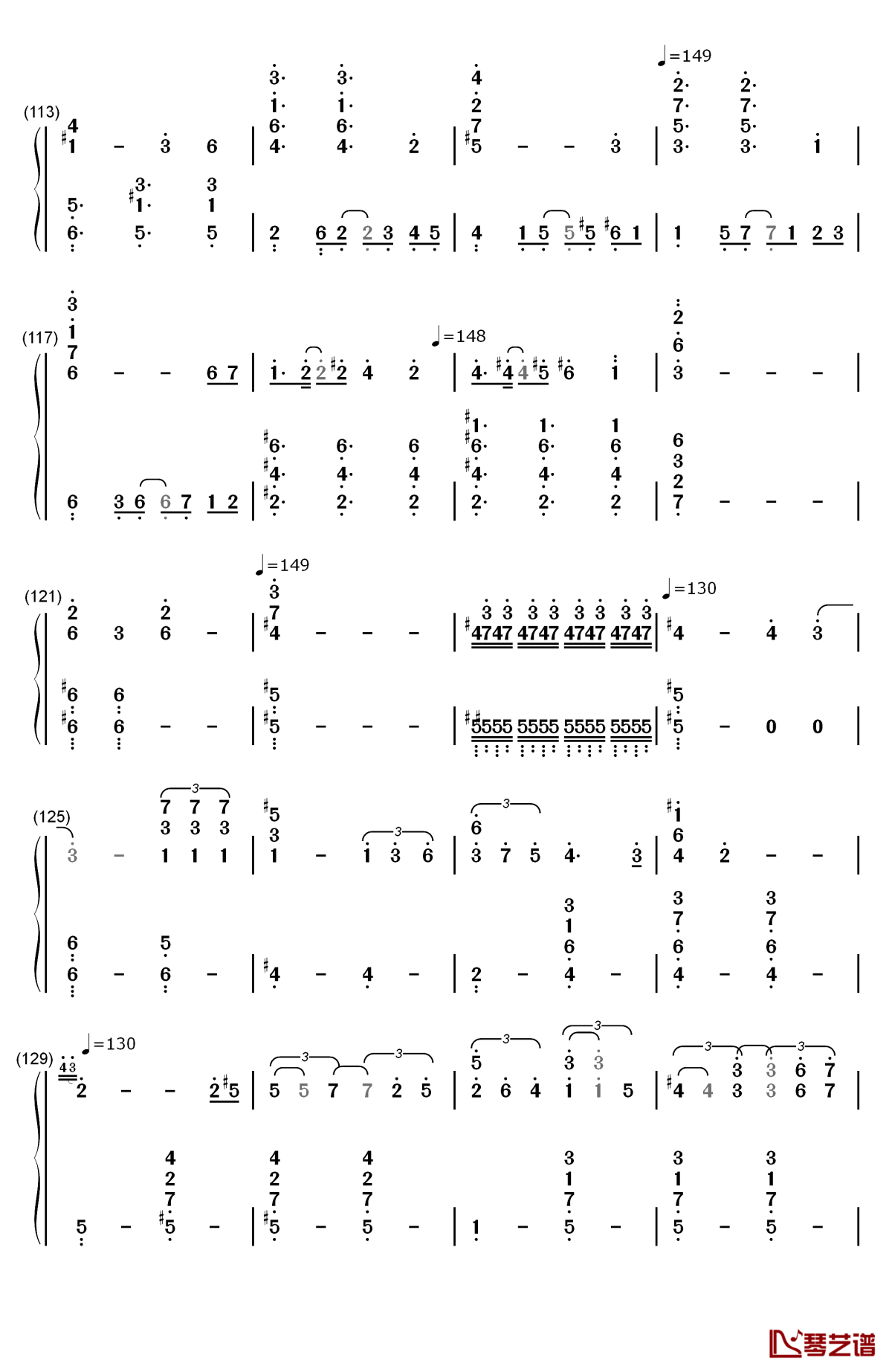 ballade钢琴简谱-数字双手-久石让7