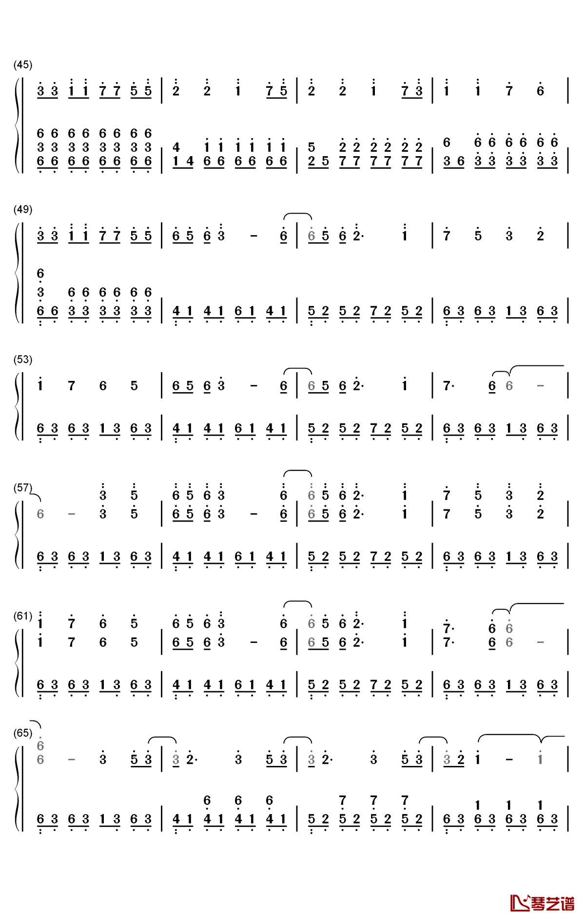 illusionary daytime钢琴简谱-数字双手-shirfine3