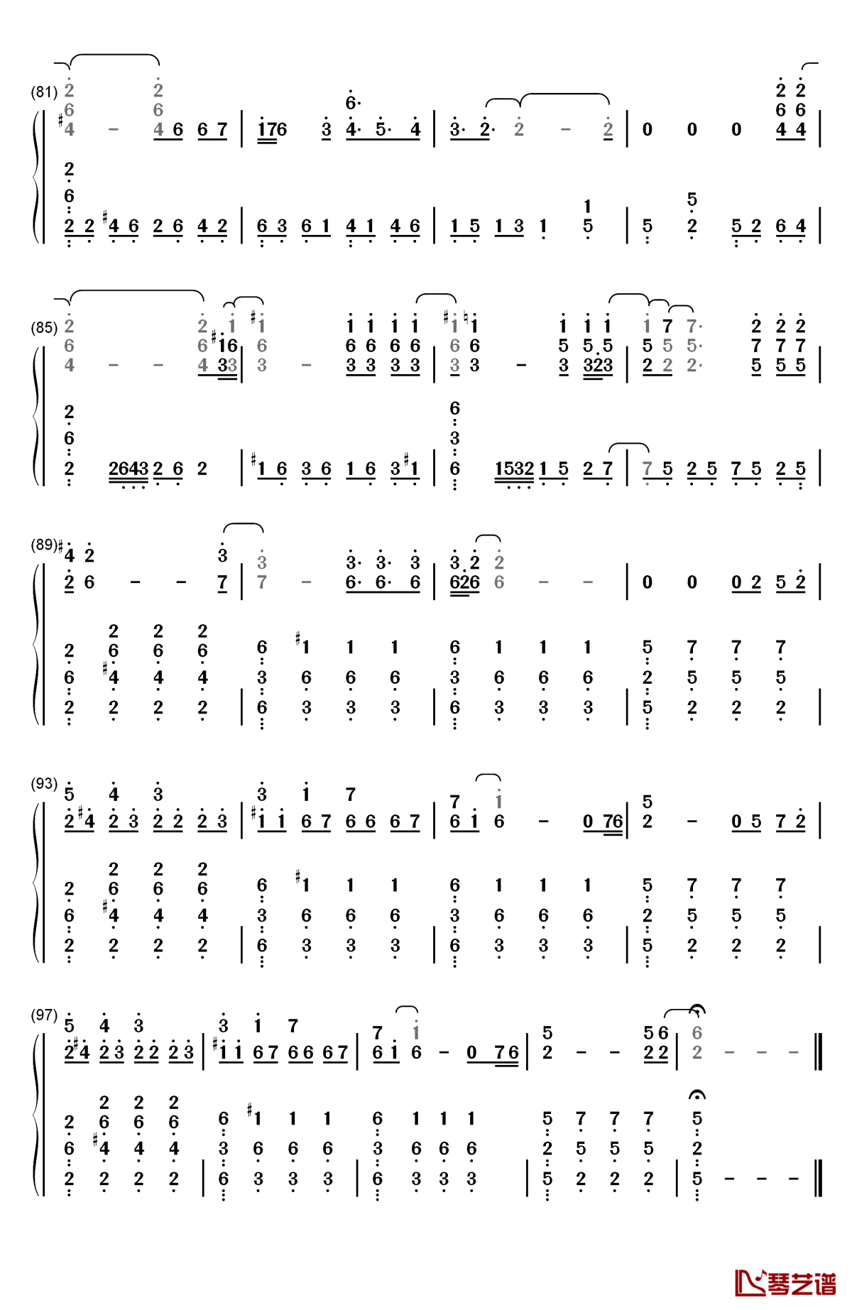 he is钢琴简谱-数字双手-ghost5