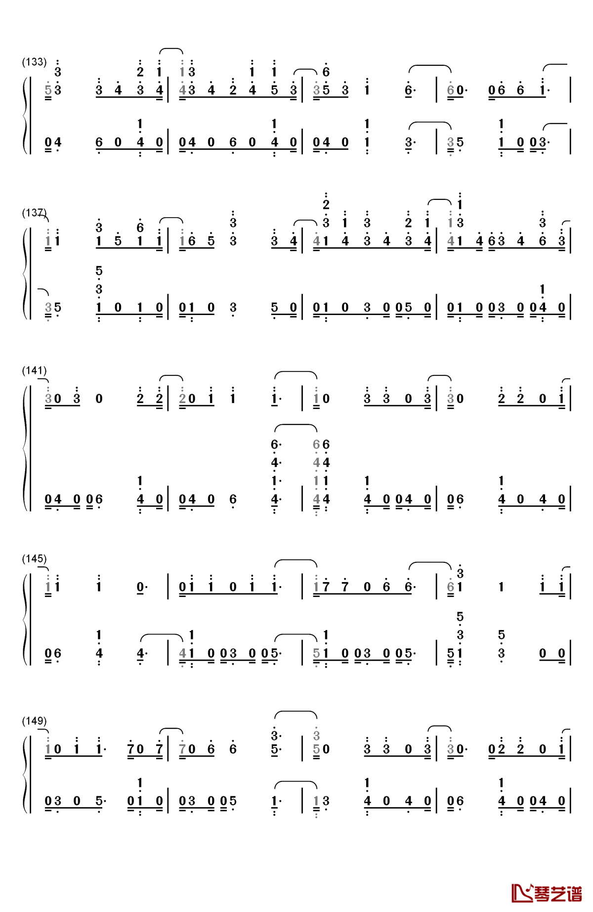 thunder钢琴简谱-数字双手-imagine dragons7