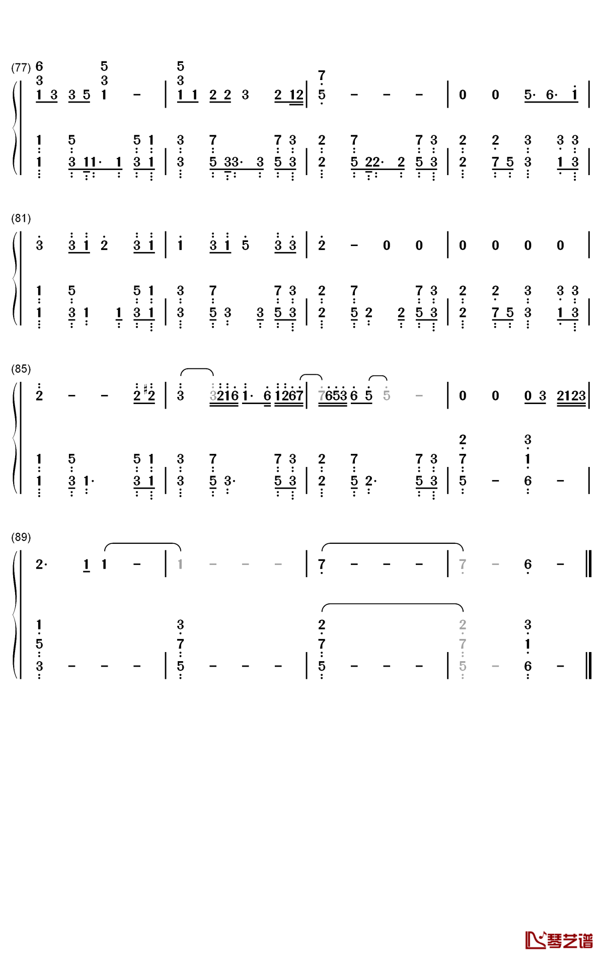 better钢琴简谱-数字双手-khalid5