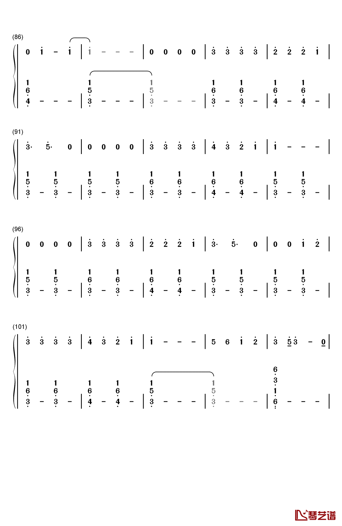 happier钢琴简谱-数字双手-ed sheeran5