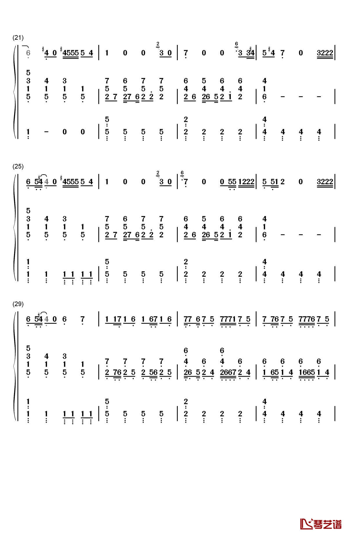 diamond heart钢琴简谱-数字双手-alan walker sophia somajo3