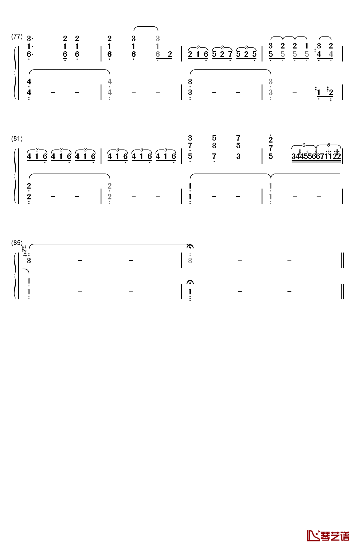 if i ain't got you钢琴简谱-数字双手-alicia keys5