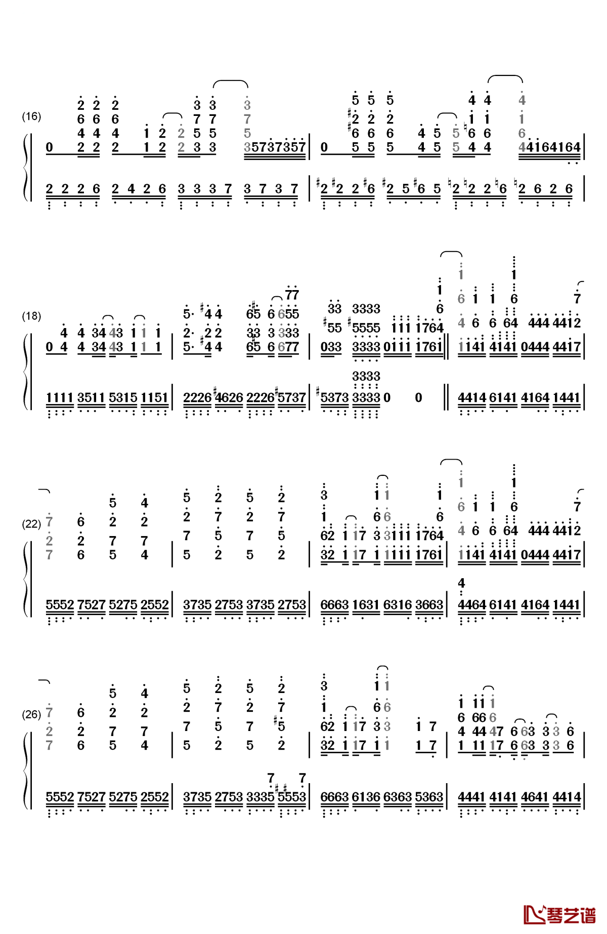 ignite钢琴简谱-数字双手-蓝井艾露2