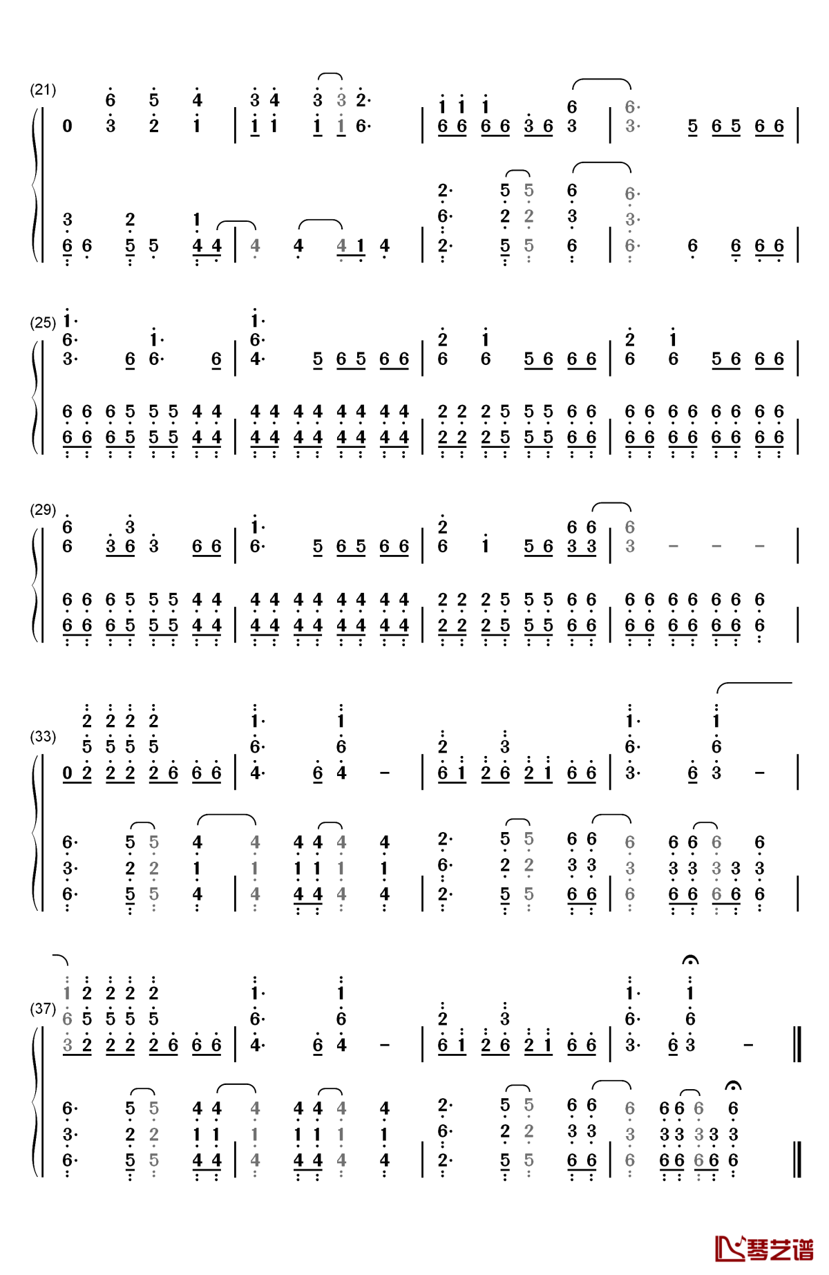 applause（掌声）钢琴简谱-数字双手-lady gaga2