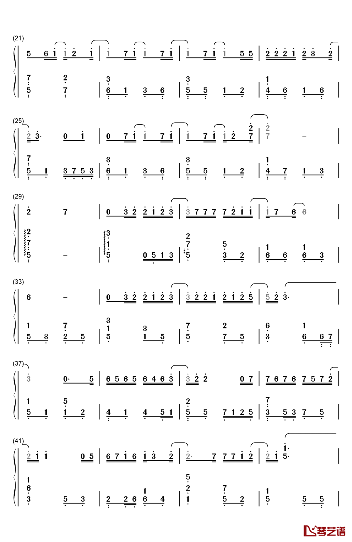 绅士钢琴简谱-数字双手-薛之谦2